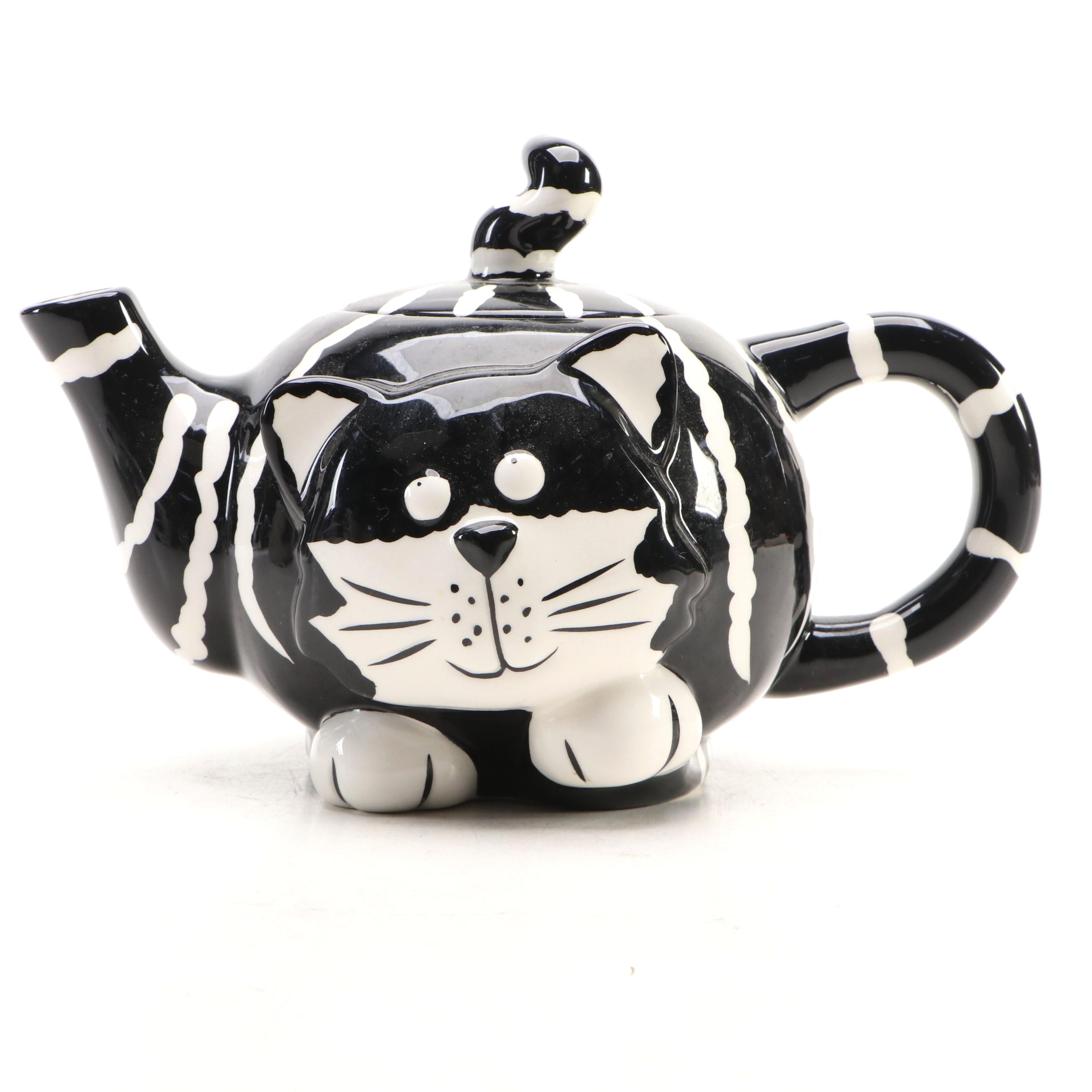 Burton and Burton "Chester the Cat" Ceramic Teapot