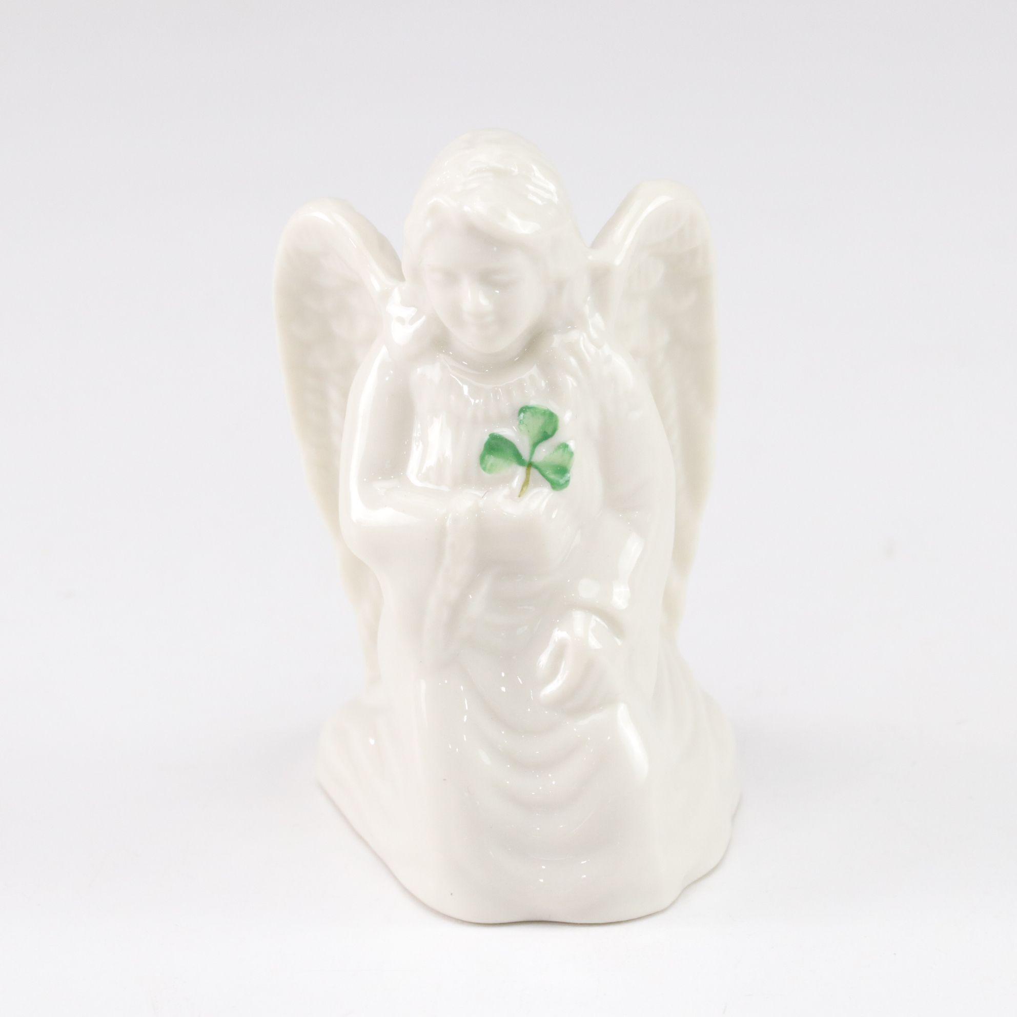 Lladro "Angel Thinking" and Belleek Figurines