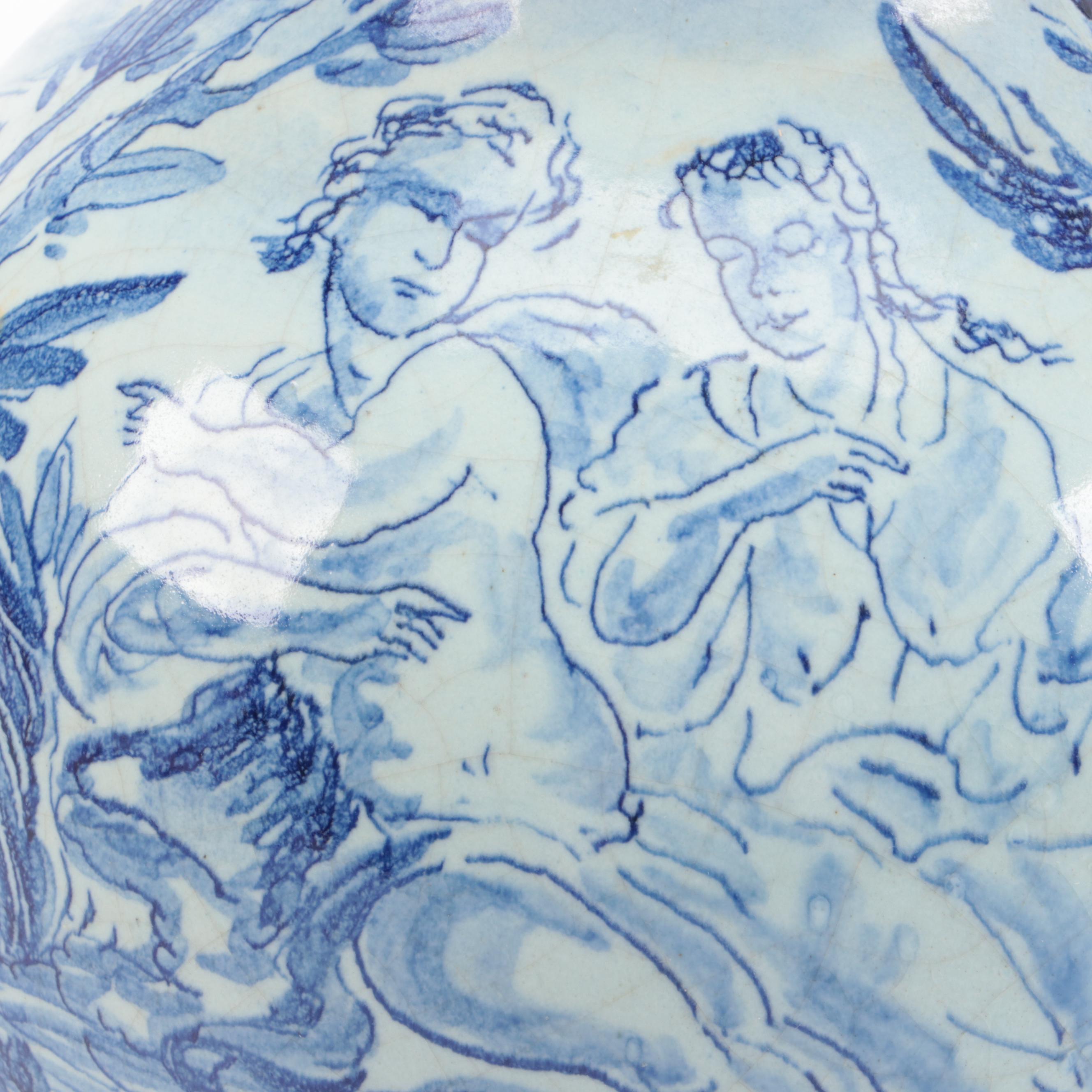 Studio Ernan Albisola Hand-Painted Italian Majolica Vase