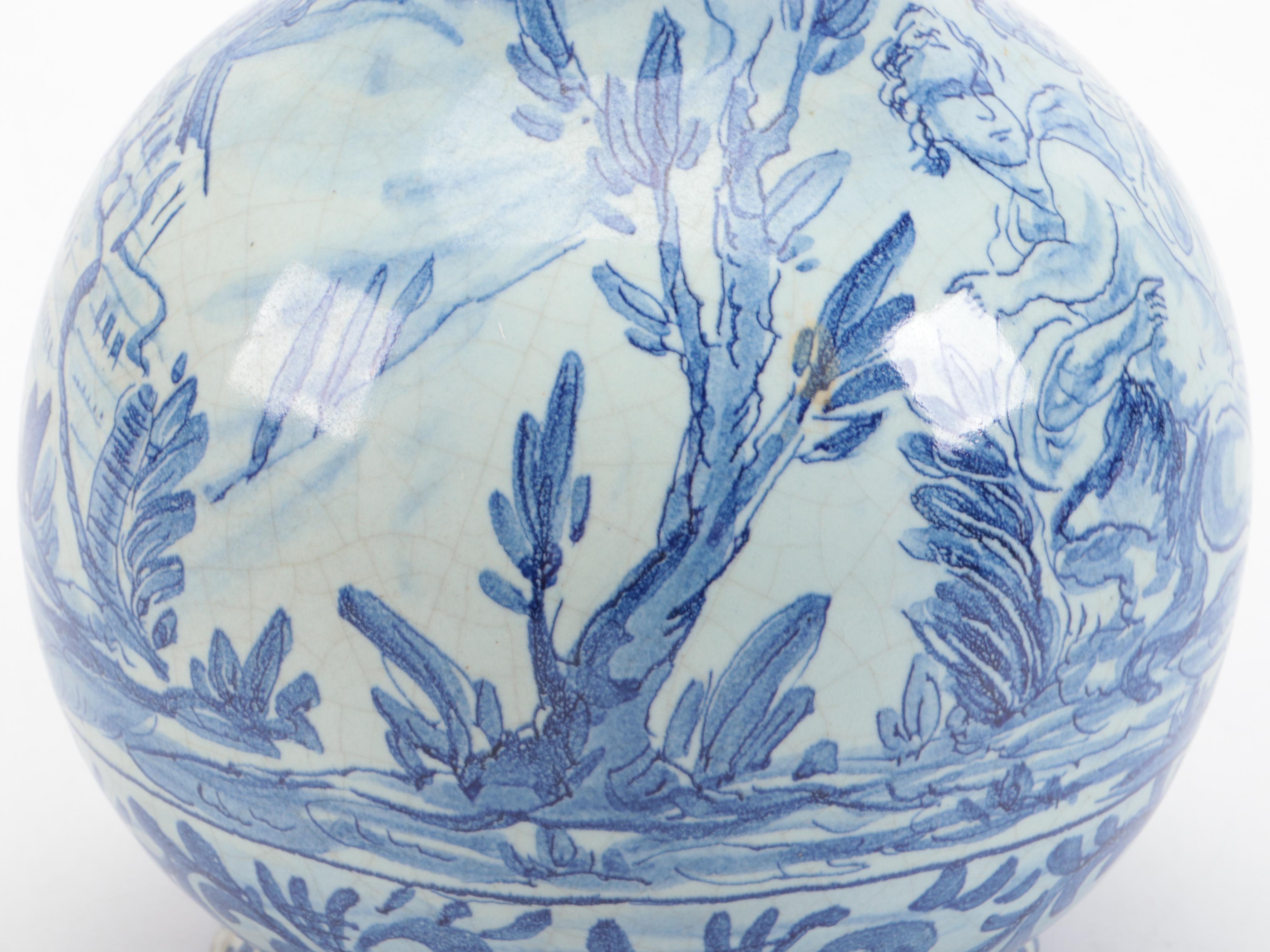 Studio Ernan Albisola Hand-Painted Italian Majolica Vase