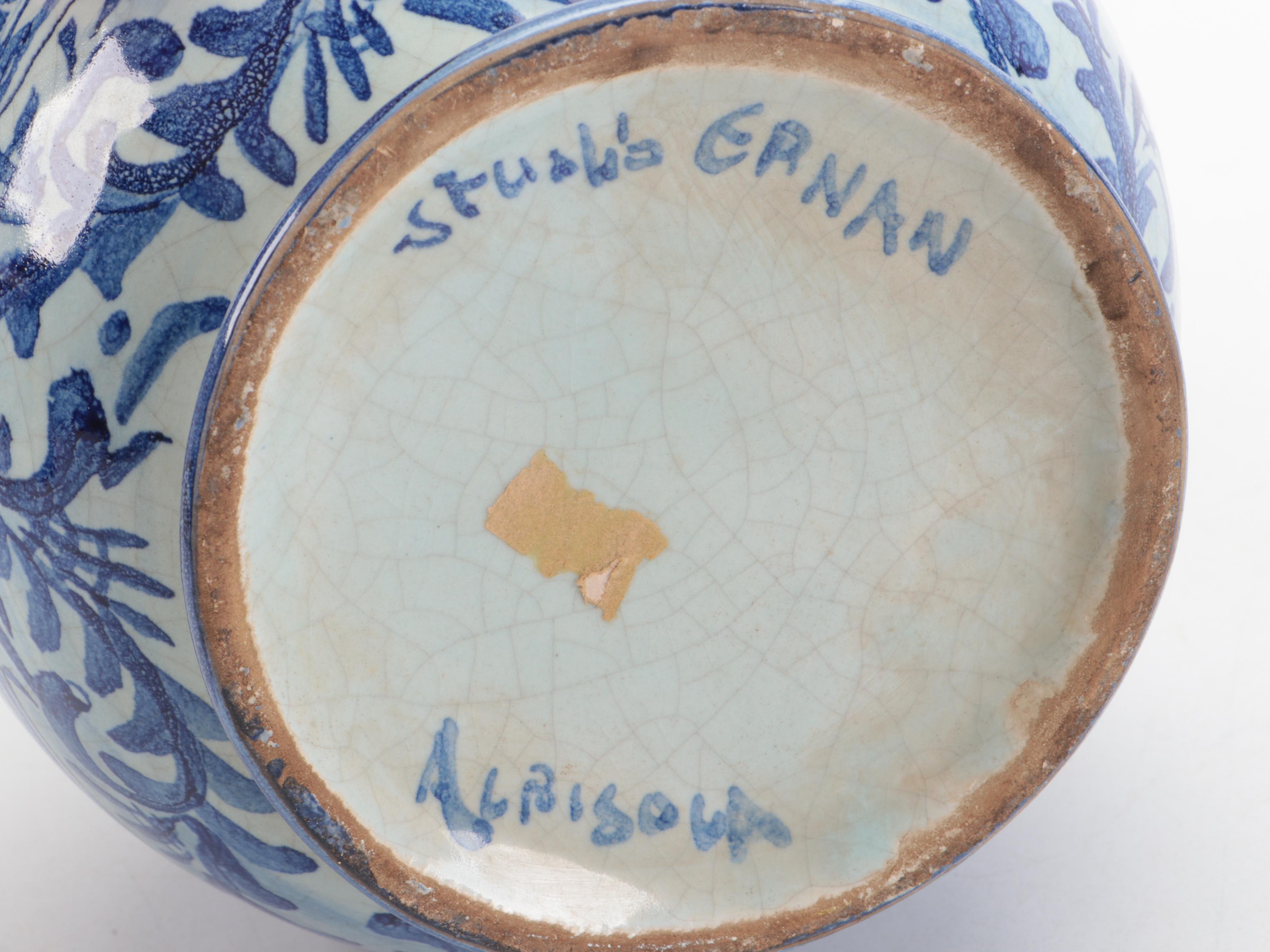 Studio Ernan Albisola Hand-Painted Italian Majolica Vase