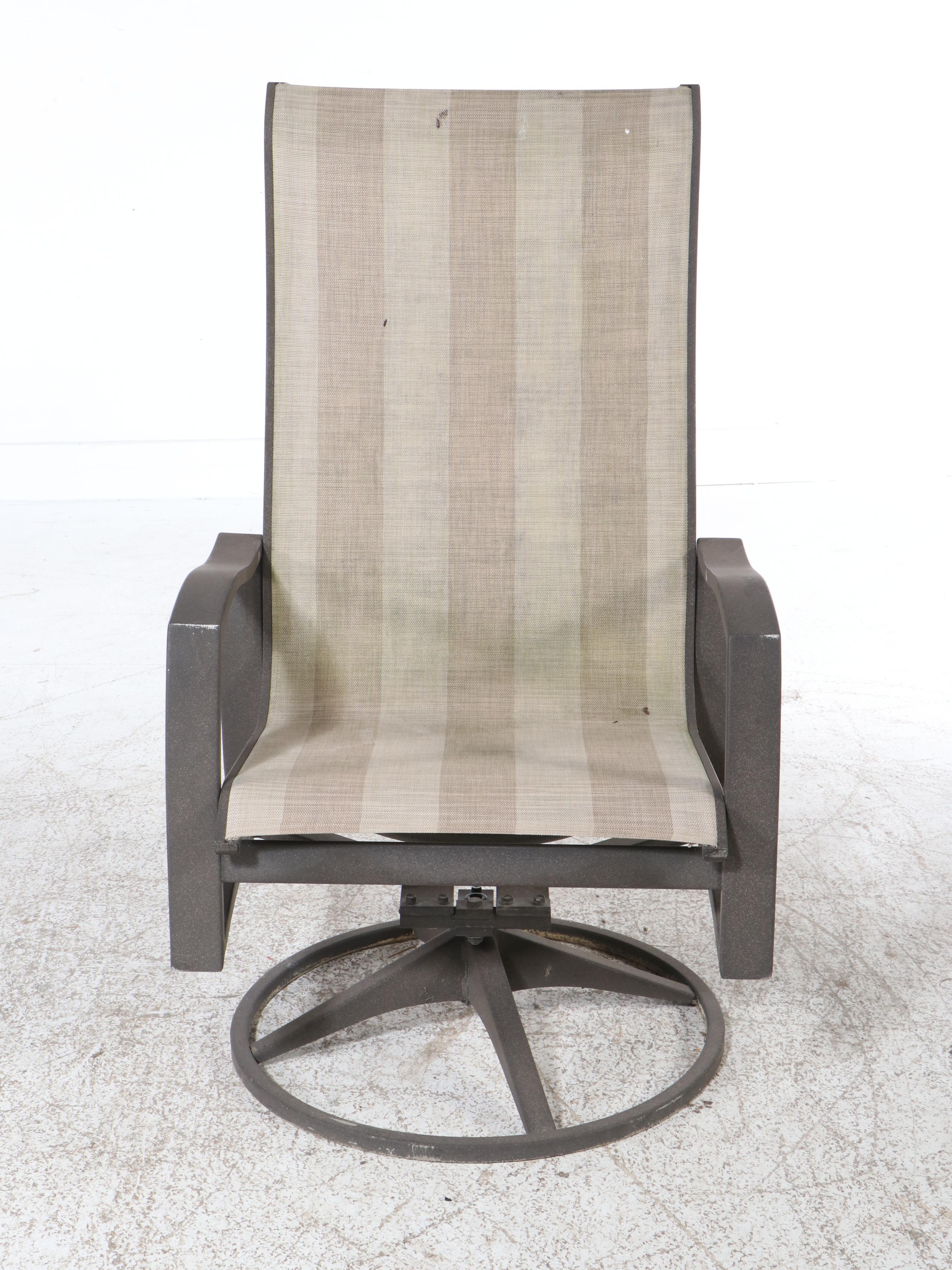 Contemporary Patio Dining Set with Umbrella