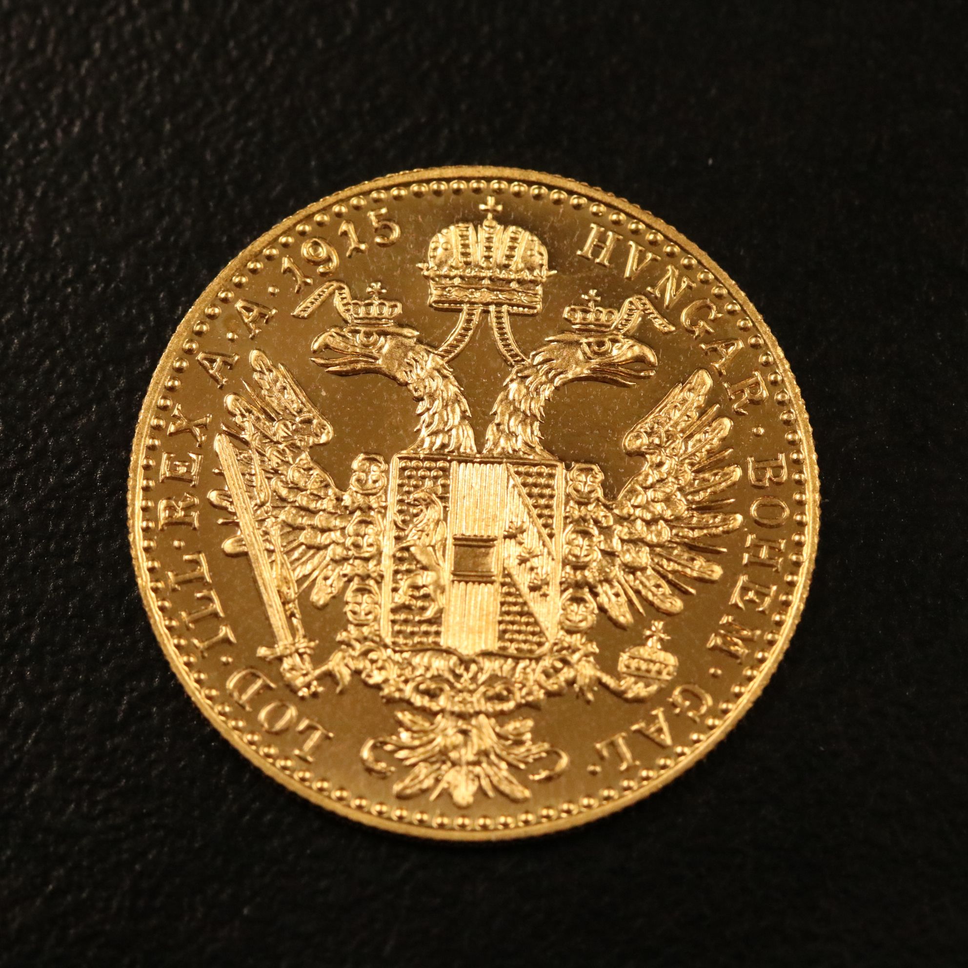 1915 Austrian One Ducat Gold Coin Re-strike