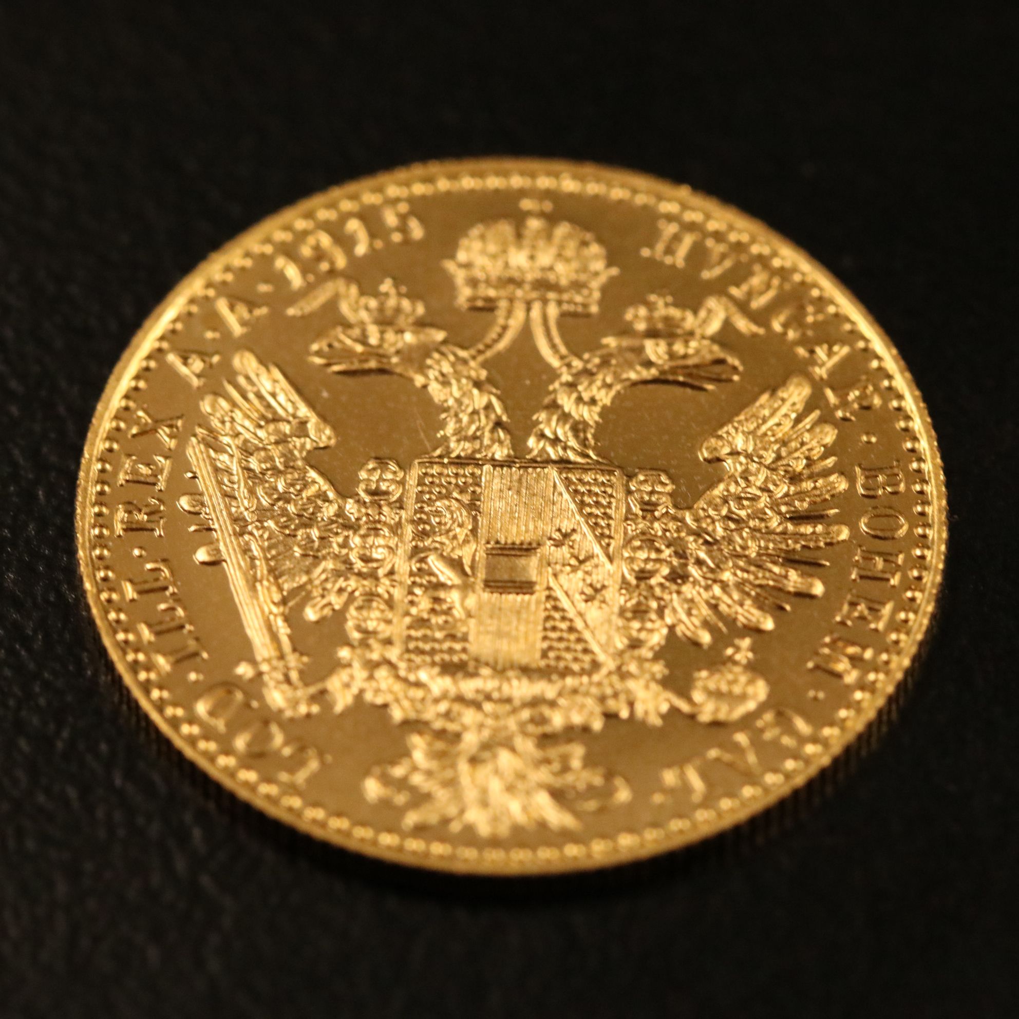 1915 Austrian One Ducat Gold Coin Re-strike