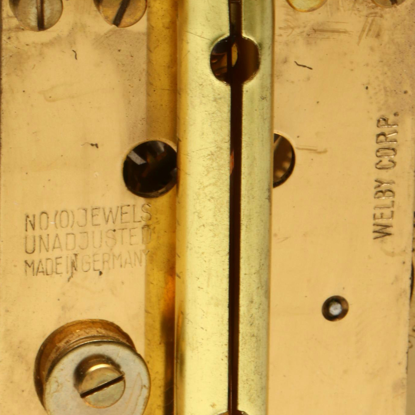 Welby Corporation Anniversary Mantel Clock in Glass Dome, Mid-20th Century