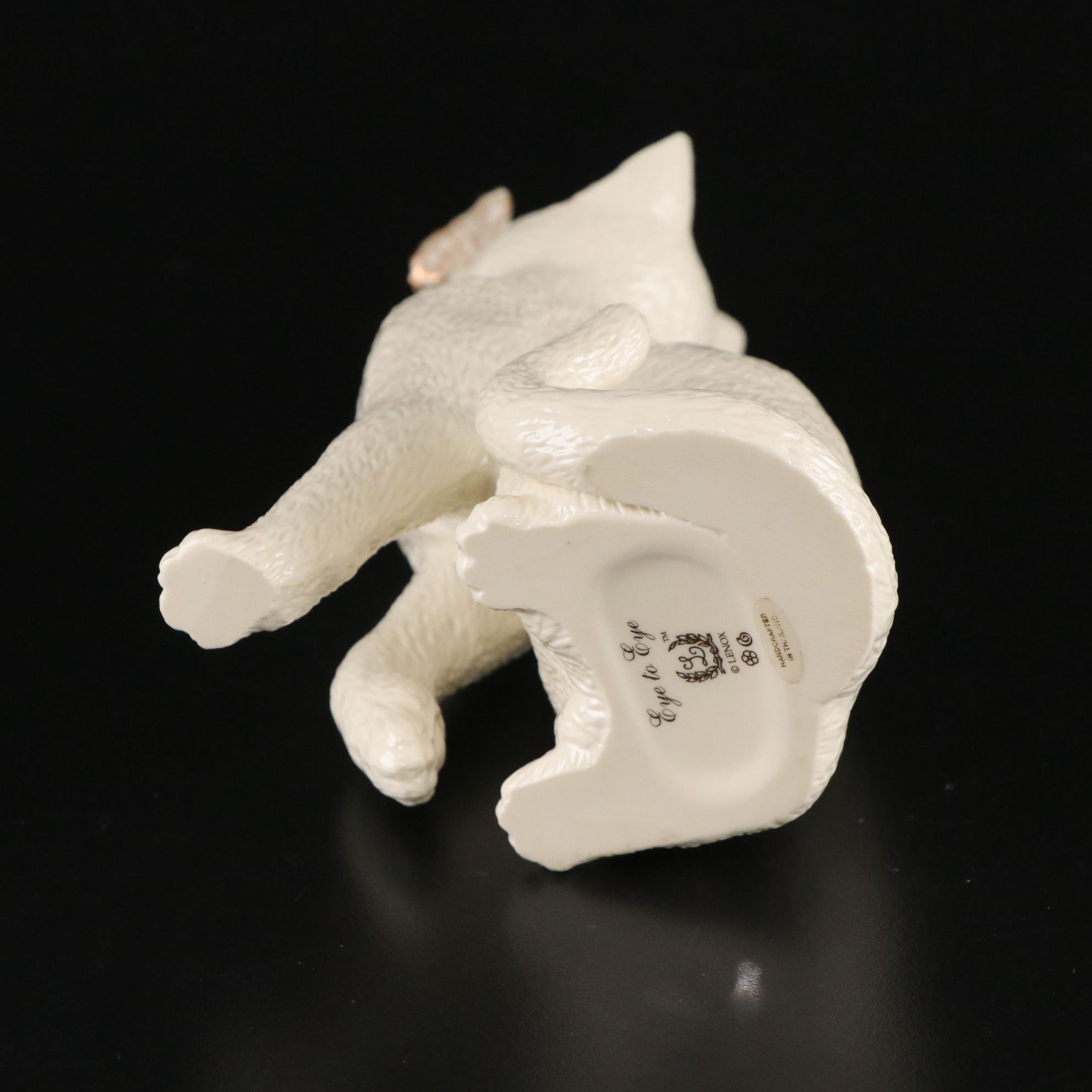 Lenox "Eye to Eye" and China Jewels Cat with Belleek Porcelain Cat Figurine