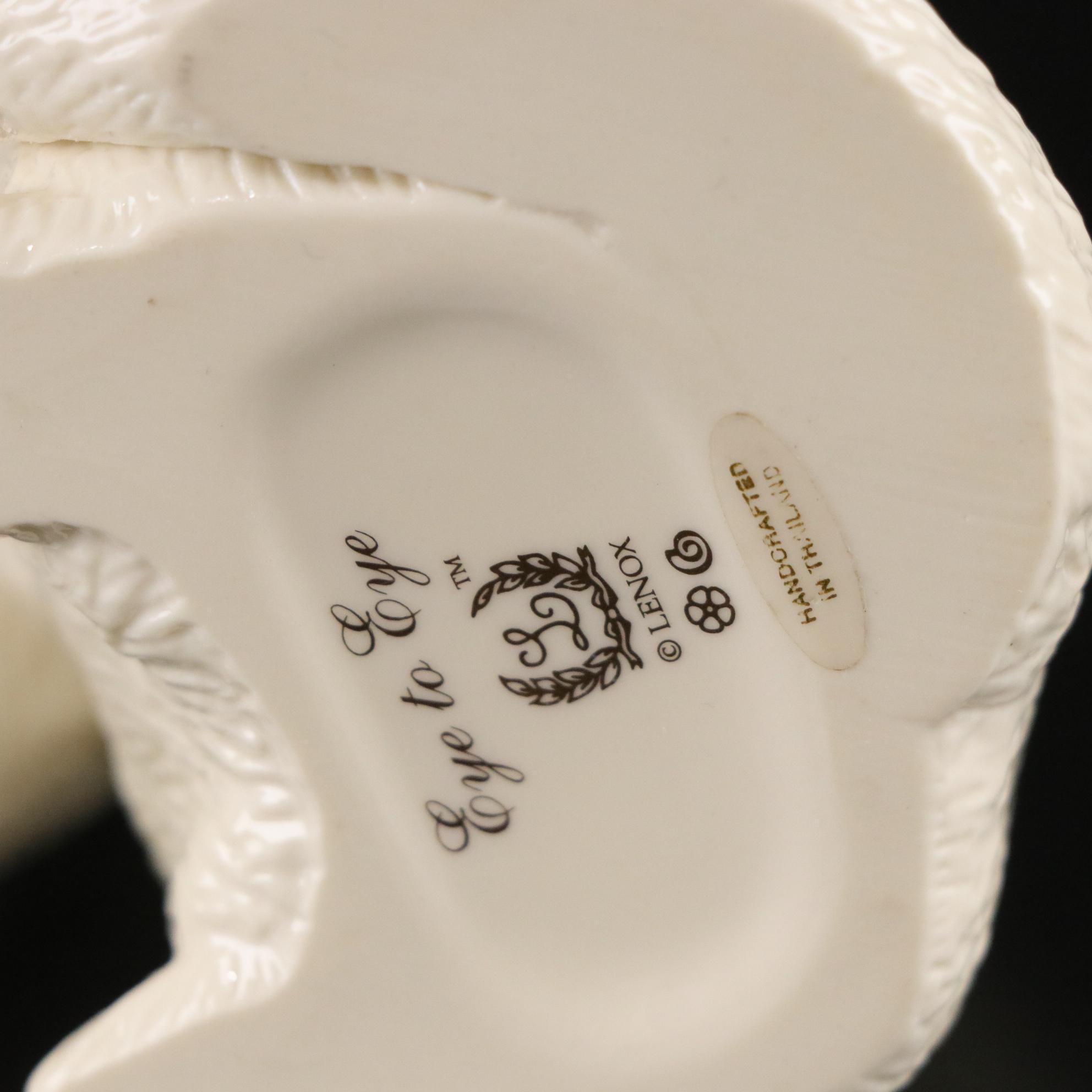 Lenox "Eye to Eye" and China Jewels Cat with Belleek Porcelain Cat Figurine