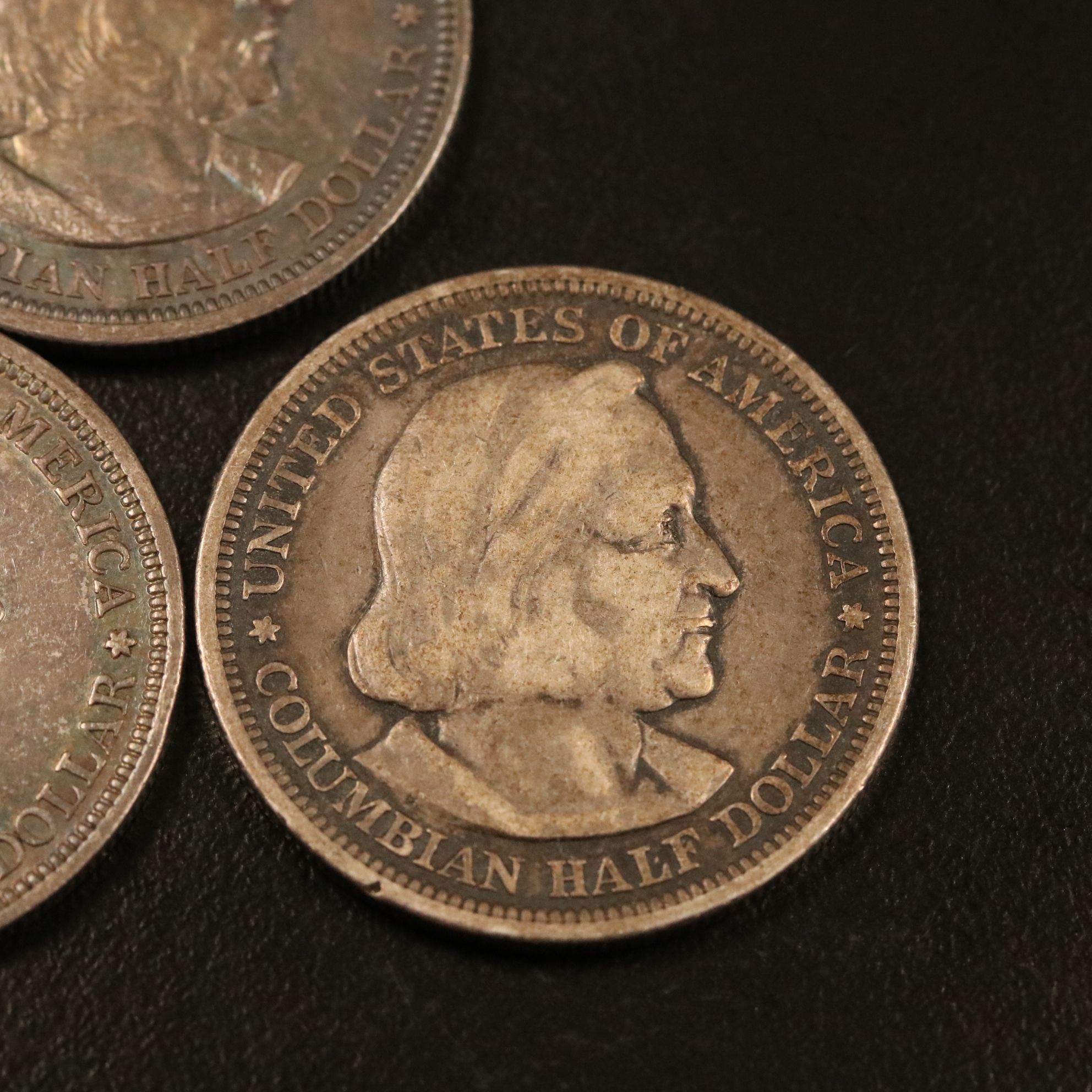 Three Columbian Exposition Commemorative Silver Half Dollars