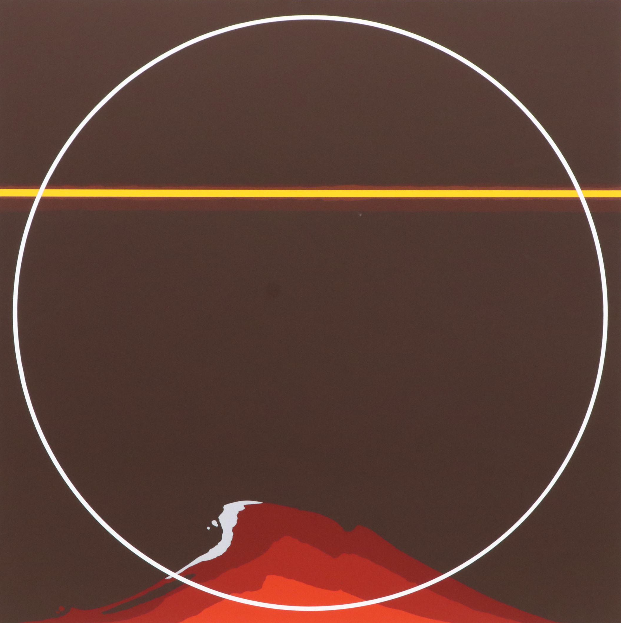 Thomas W. Benton Abstract Serigraph "Red Mountain," 1981