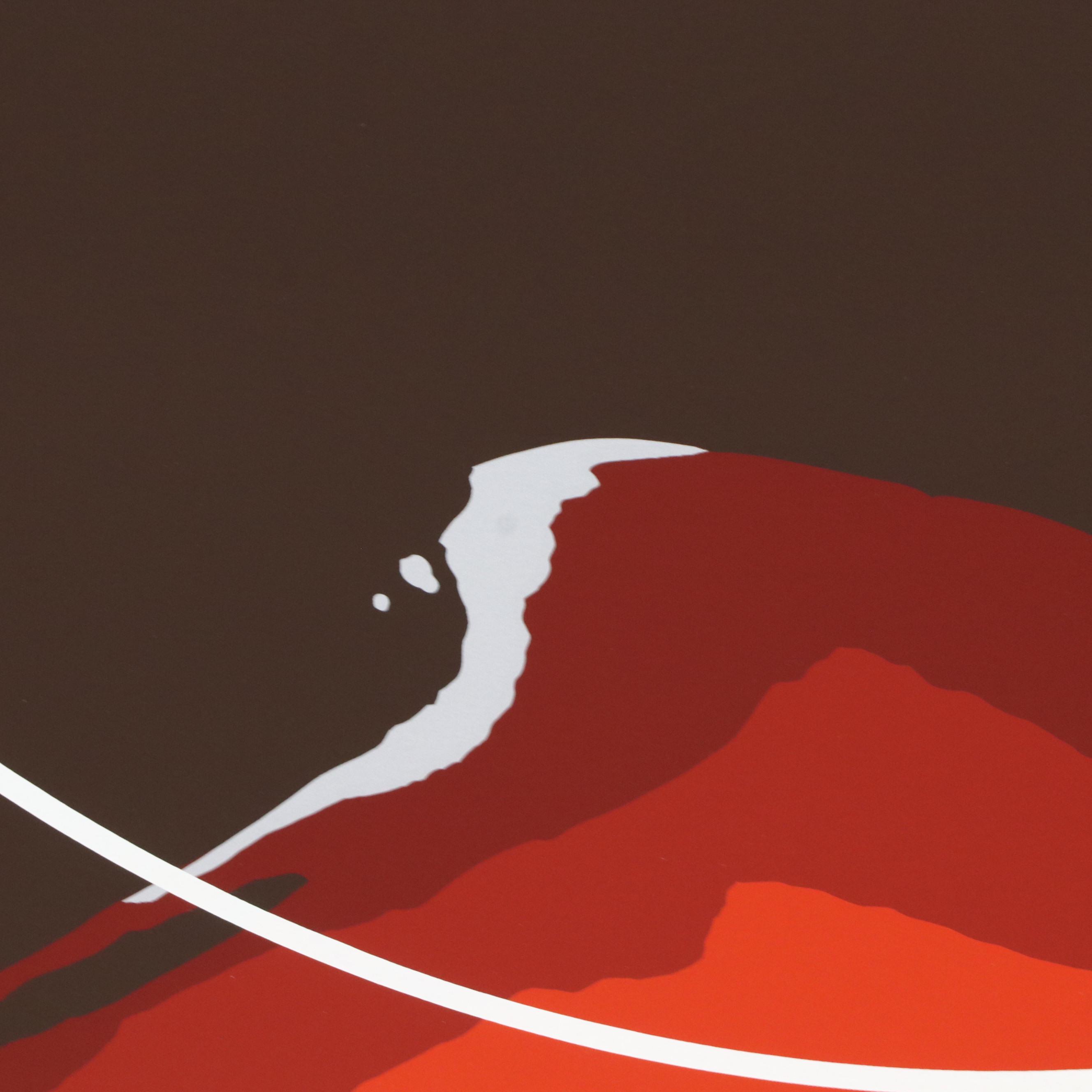 Thomas W. Benton Abstract Serigraph "Red Mountain," 1981