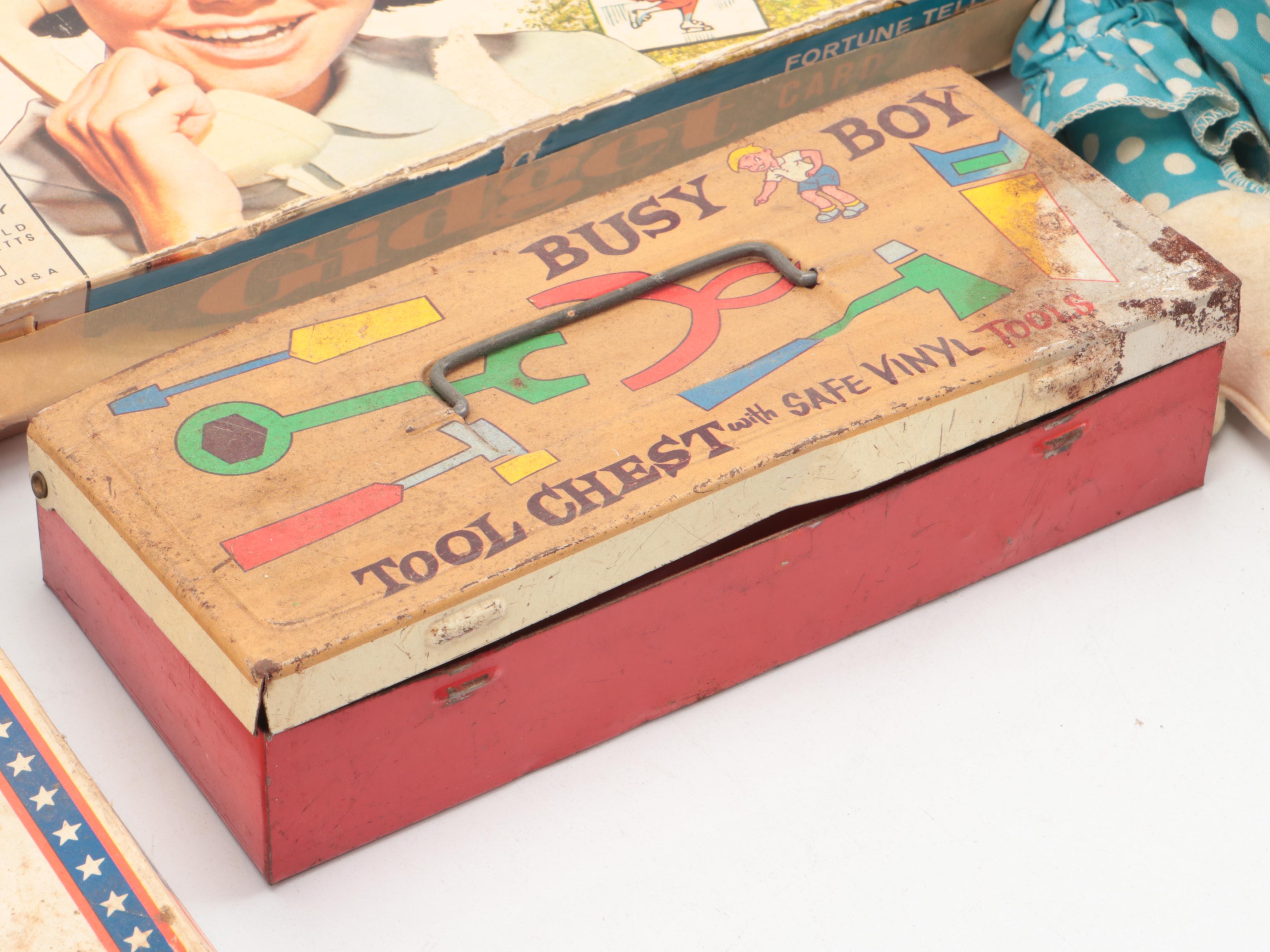 Mattel Bozo the Clown Doll and Snoopy Astronaut with Other Vintage Toys