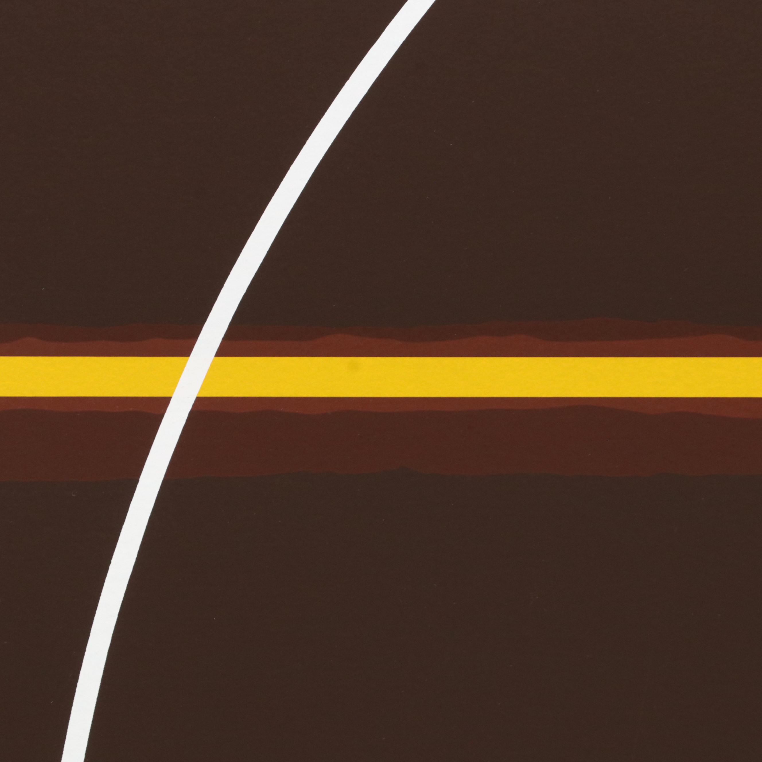 Thomas W. Benton Abstract Serigraph "Red Mountain," 1981