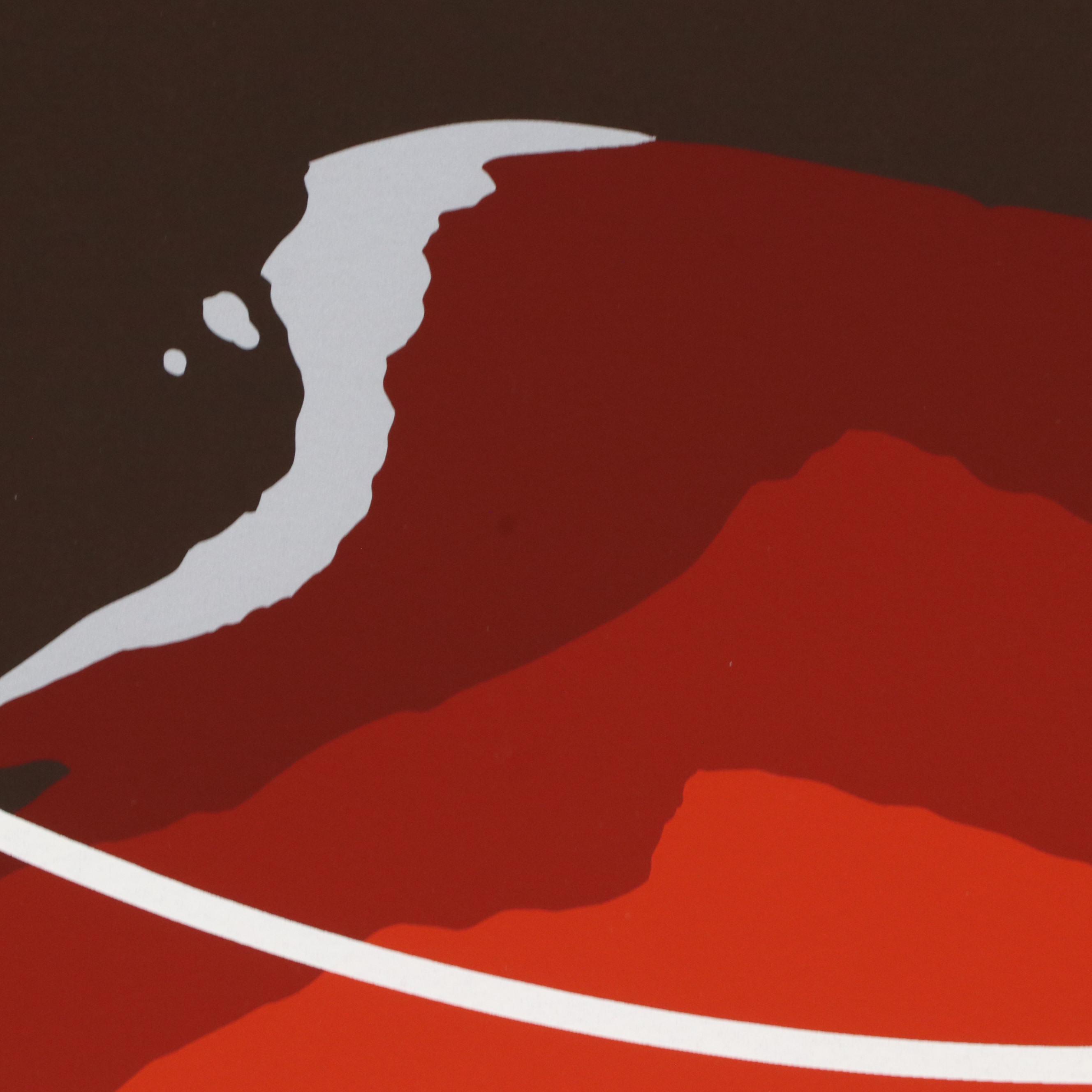 Thomas W. Benton Abstract Serigraph "Red Mountain," 1981