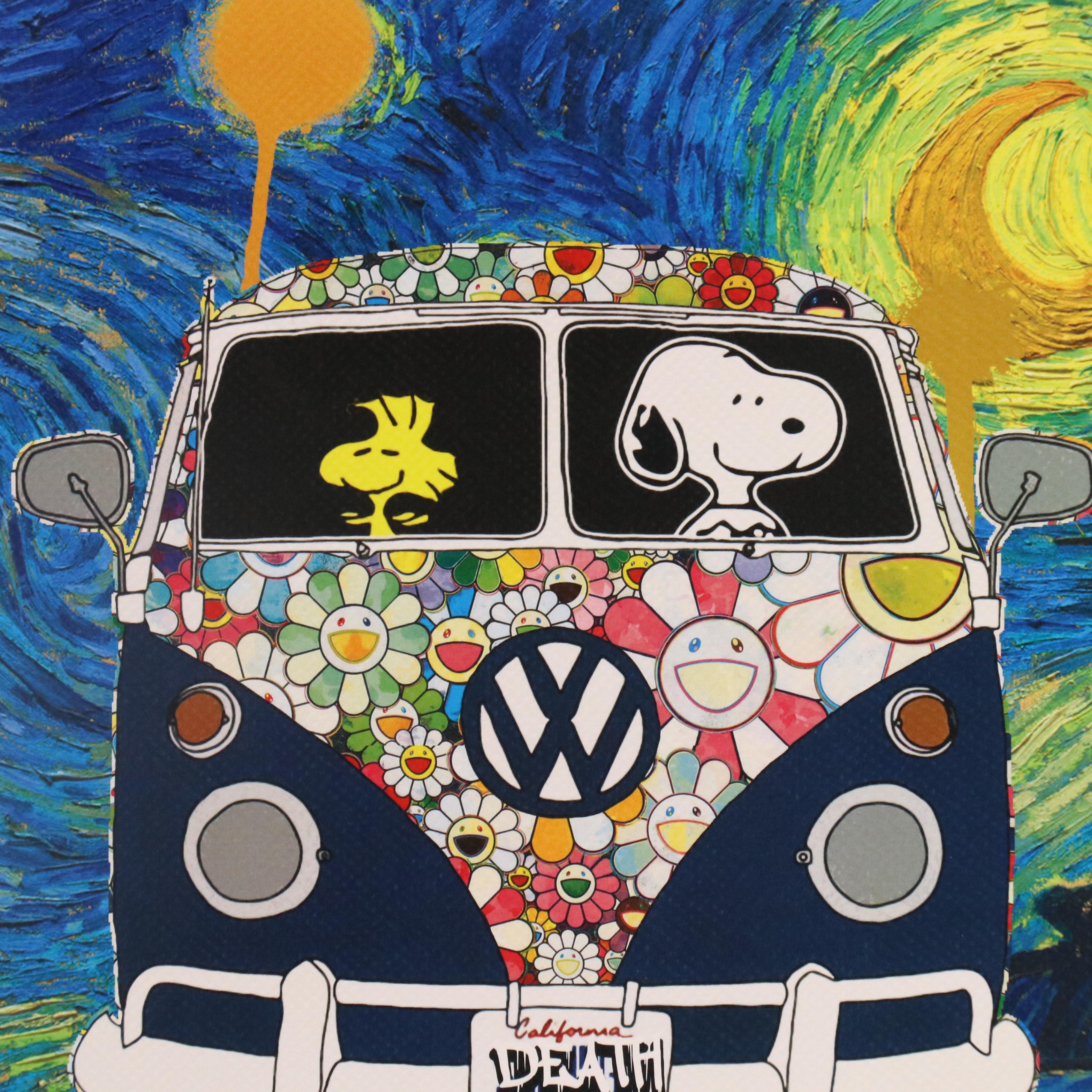 Death NYC Pop Art Digital Print Homage Murakami x VW x Peanuts x Van Gogh, 2023