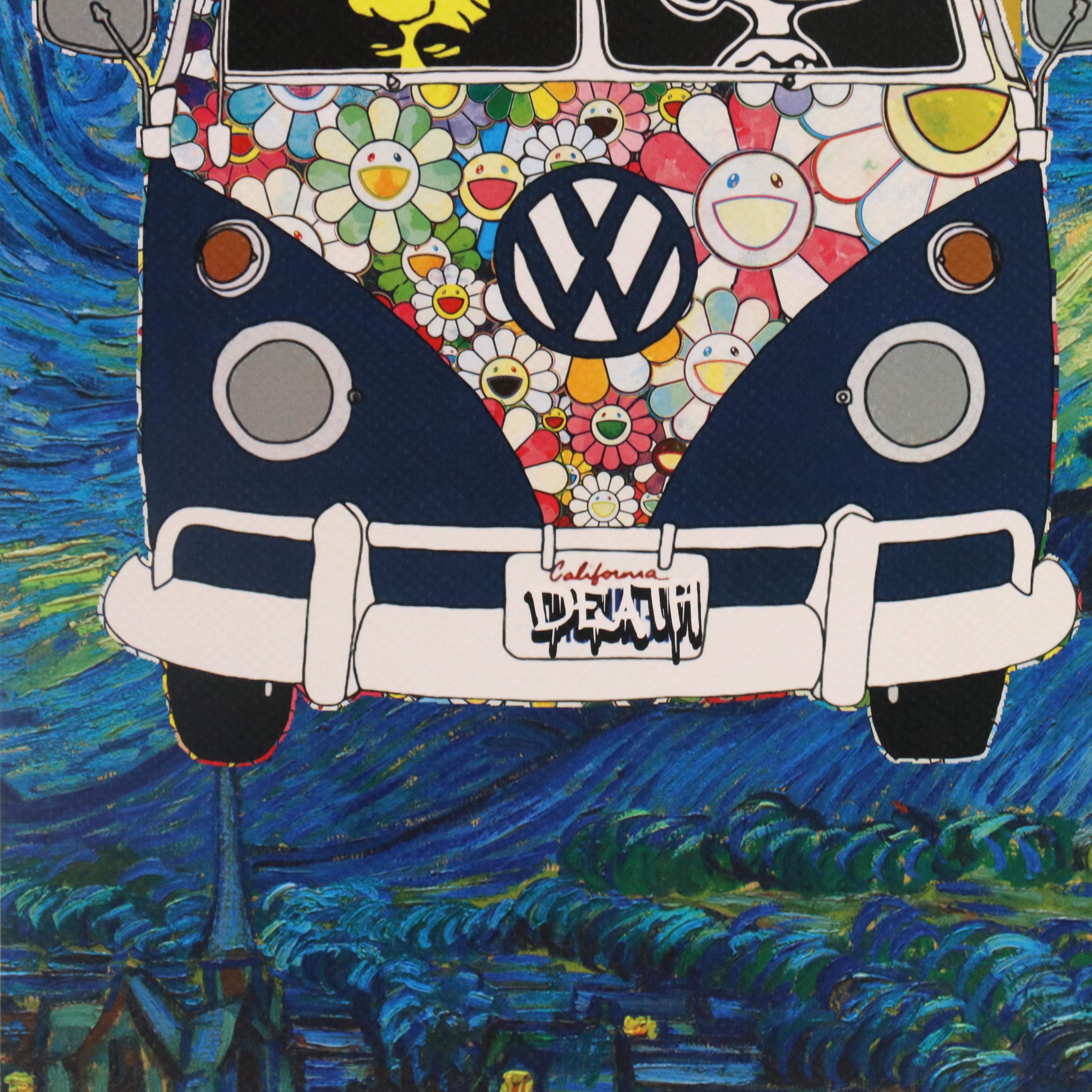 Death NYC Pop Art Digital Print Homage Murakami x VW x Peanuts x Van Gogh, 2023