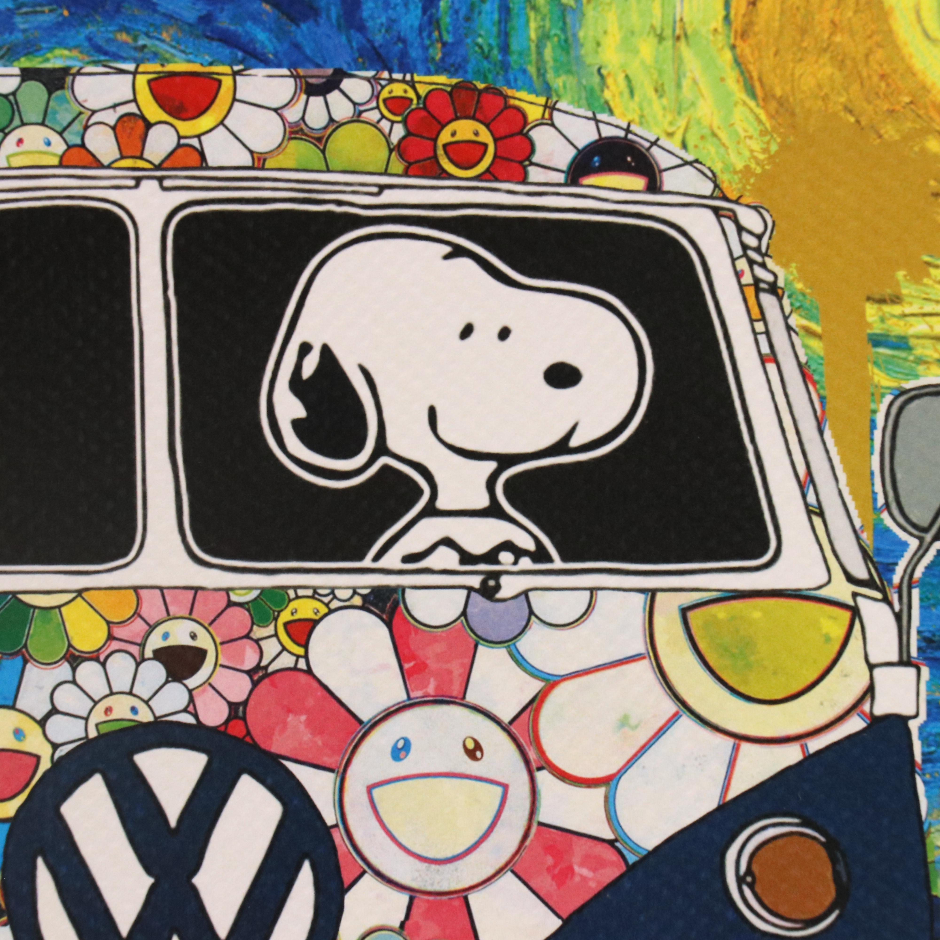 Death NYC Pop Art Digital Print Homage Murakami x VW x Peanuts x Van Gogh, 2023