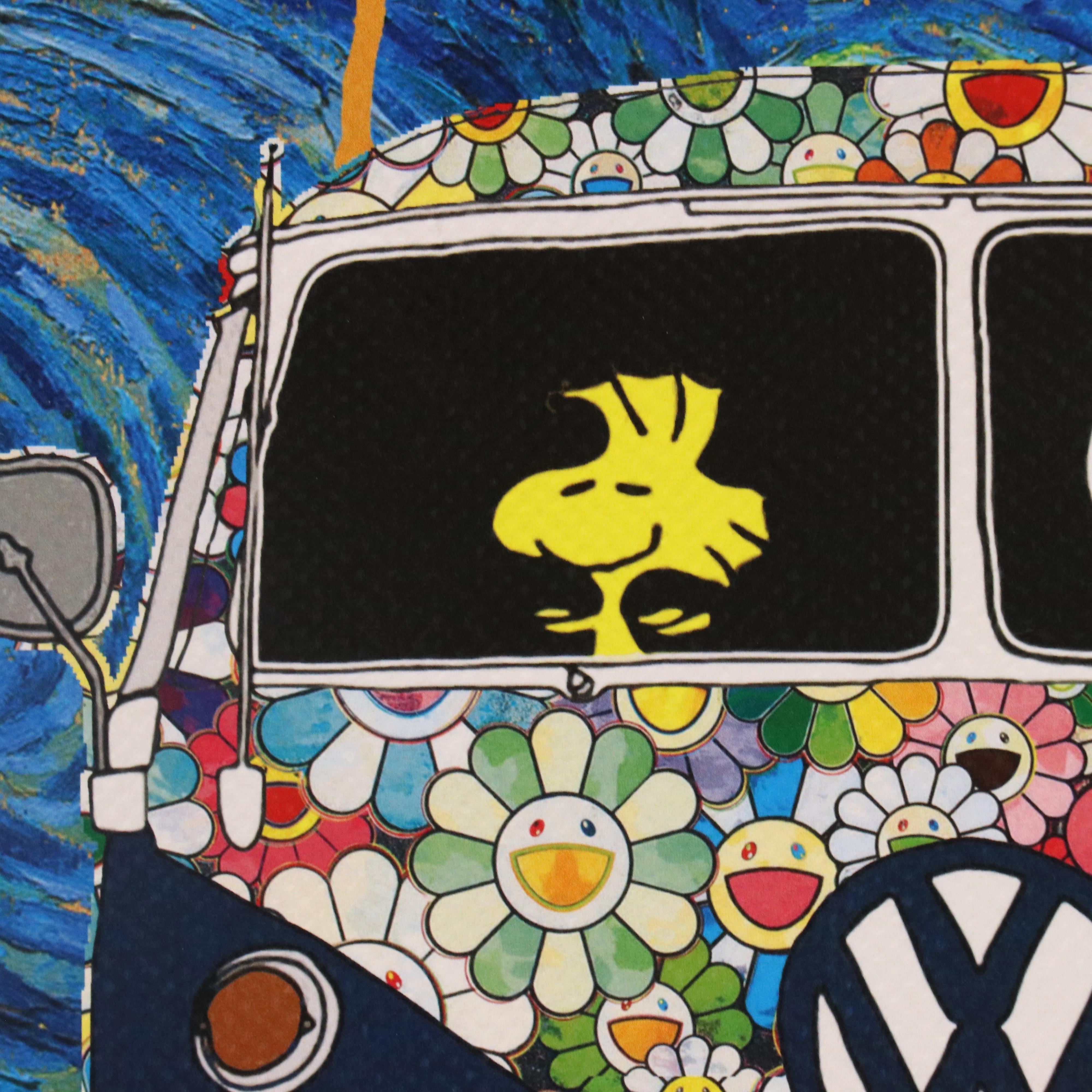 Death NYC Pop Art Digital Print Homage Murakami x VW x Peanuts x Van Gogh, 2023