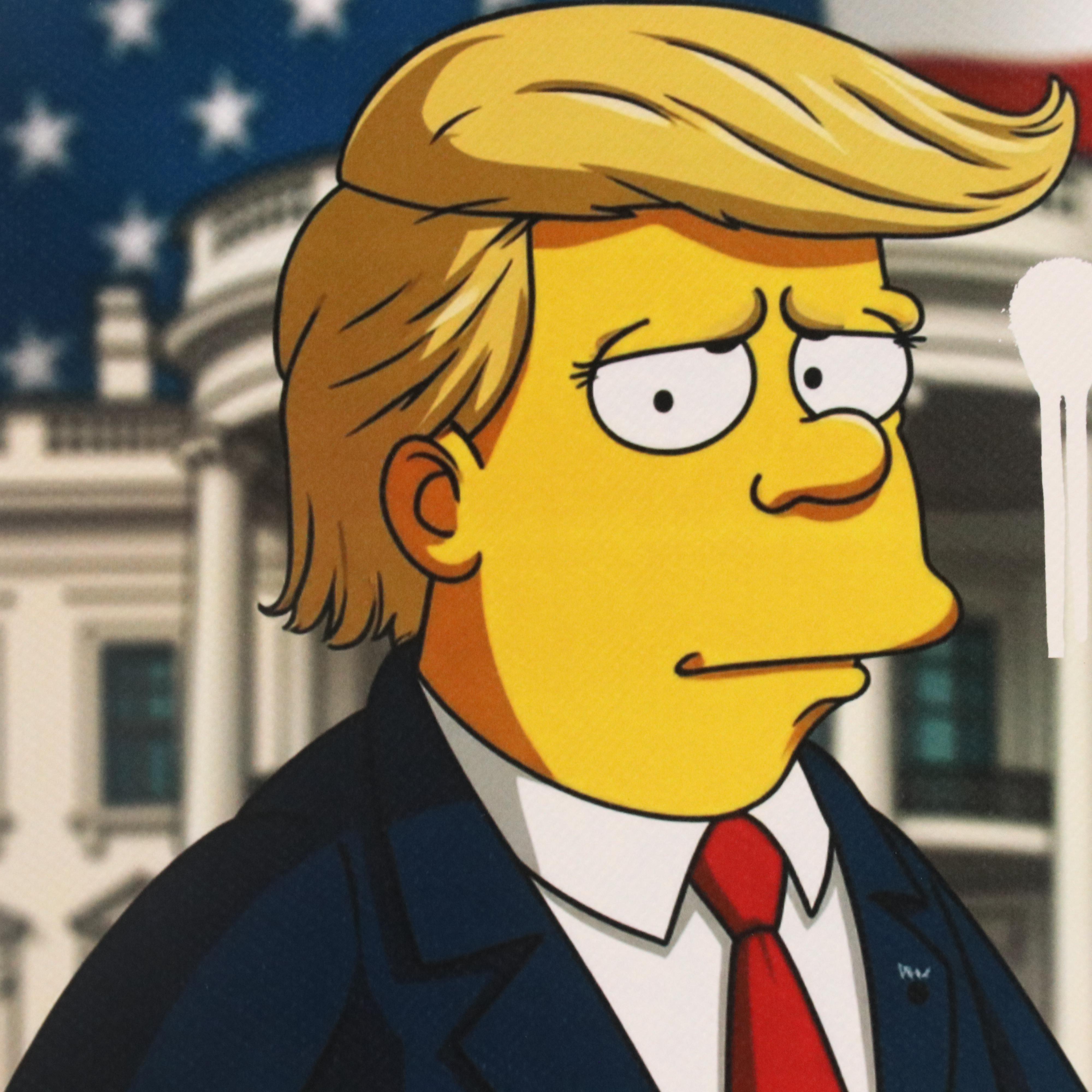 Death NYC Pop Art Digital Graphic Print with Presidential Homage to the Simpsons