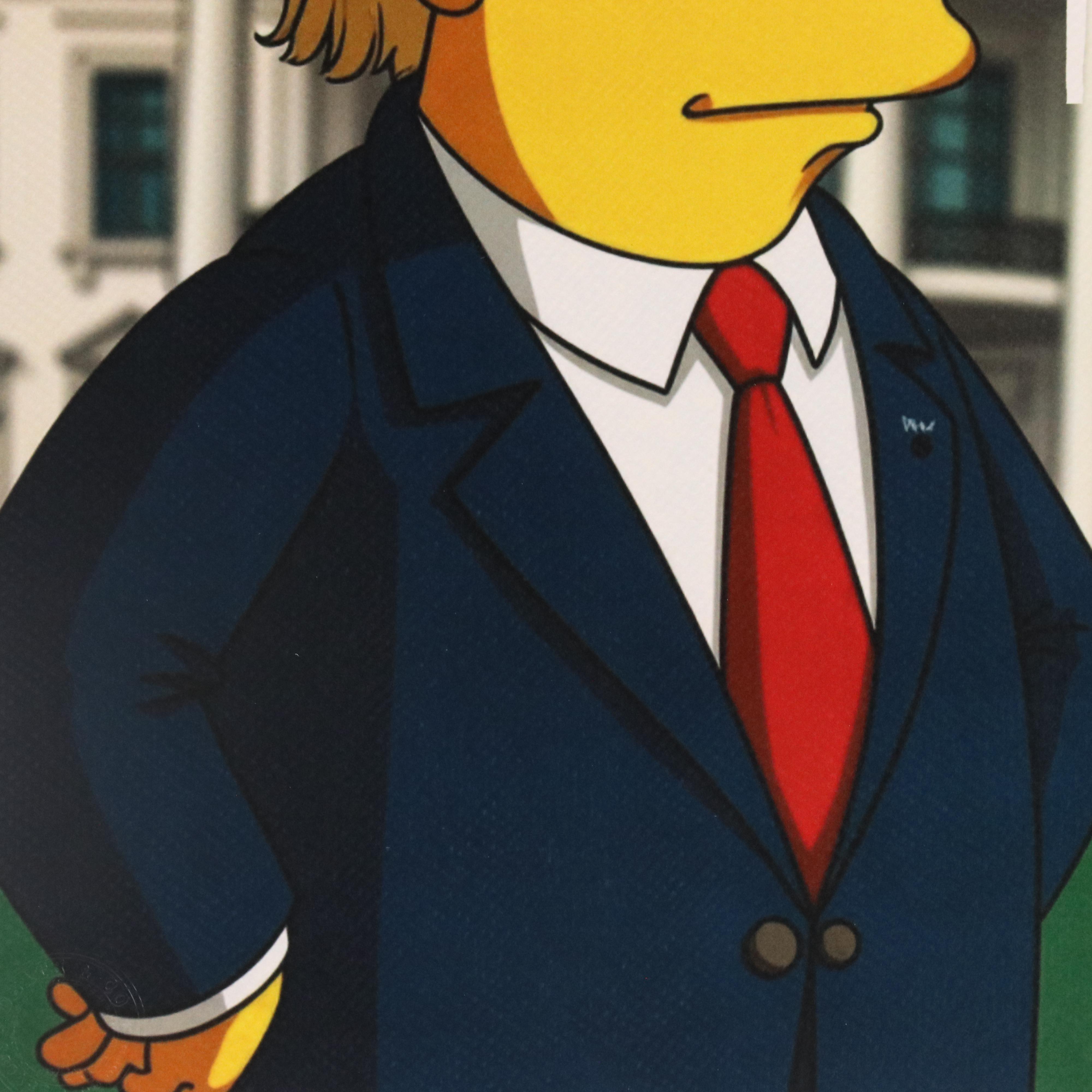 Death NYC Pop Art Digital Graphic Print with Presidential Homage to the Simpsons