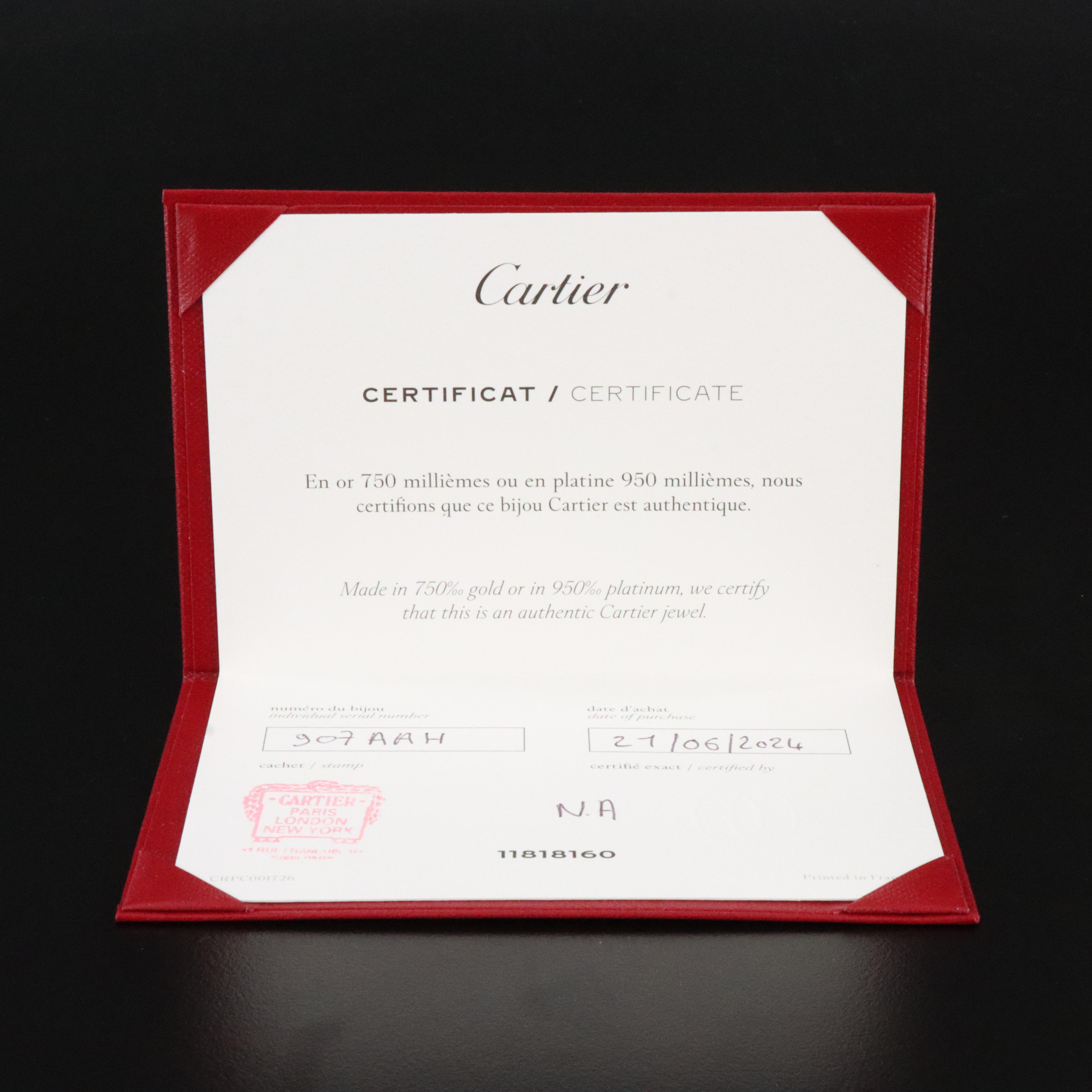 Cartier LOVE 18K Bracelet