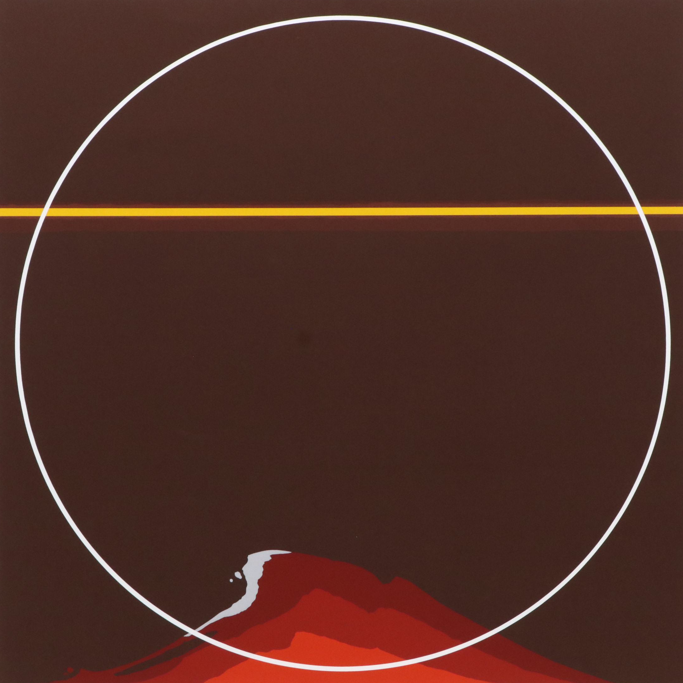 Thomas W. Benton Abstract Serigraph "Red Mountain," 1981