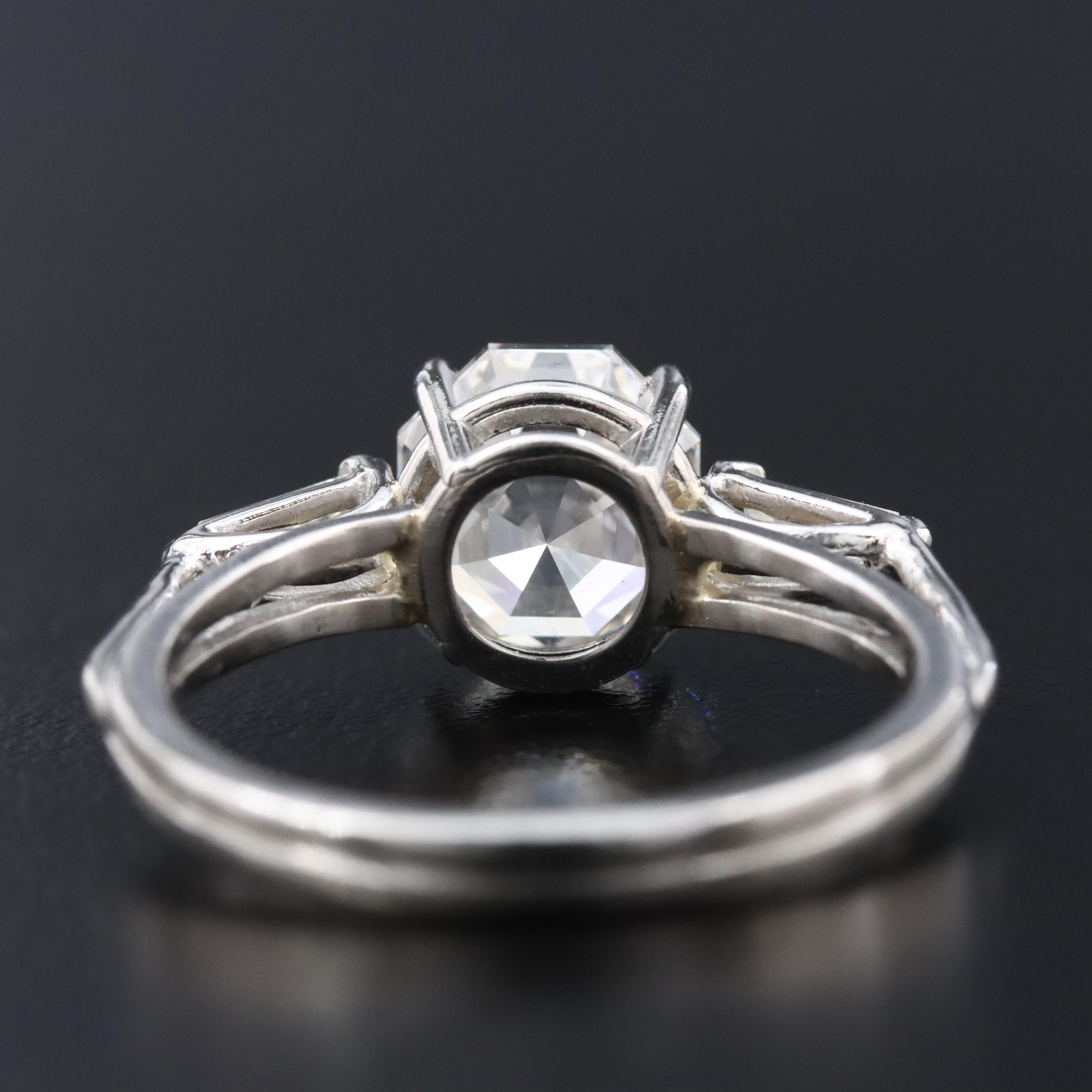 Platinum 2.22 CTW Diamond Ring with GIA Report