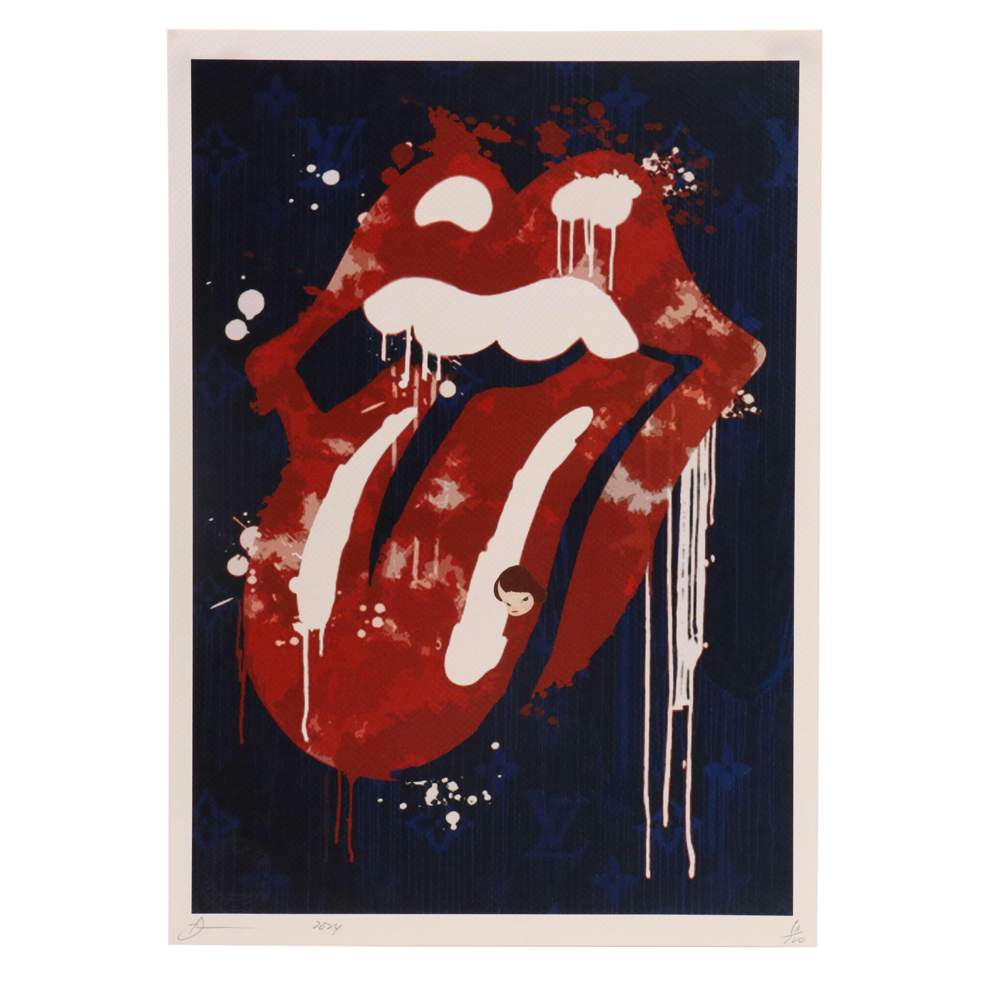 Death NYC Pop Art Digital Graphic Print Homage to Yoshitomo Nara x LV, 2024