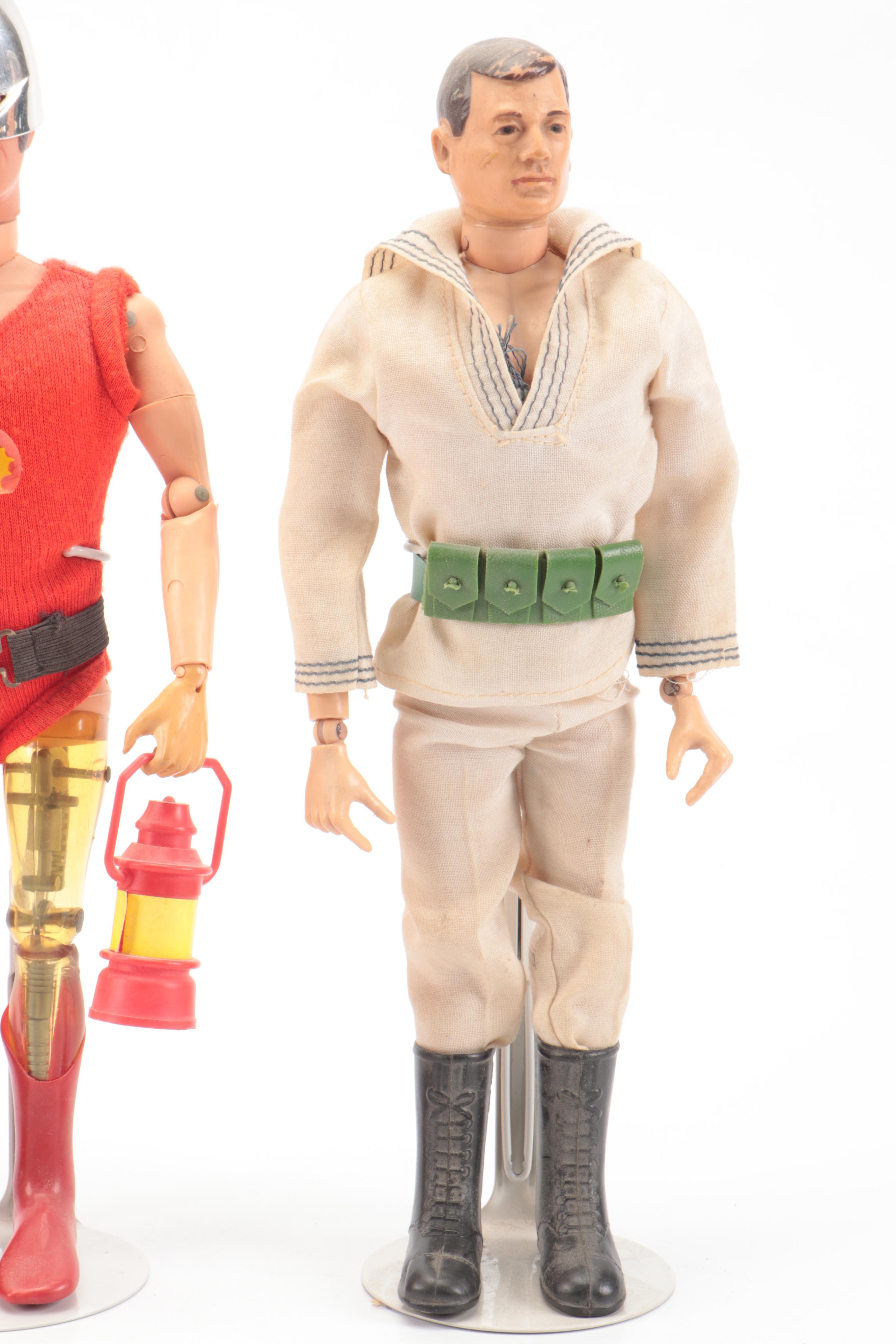 Hasbro G.I. Joe "Bulletman" and "Atomic Man" with Other Action Figures