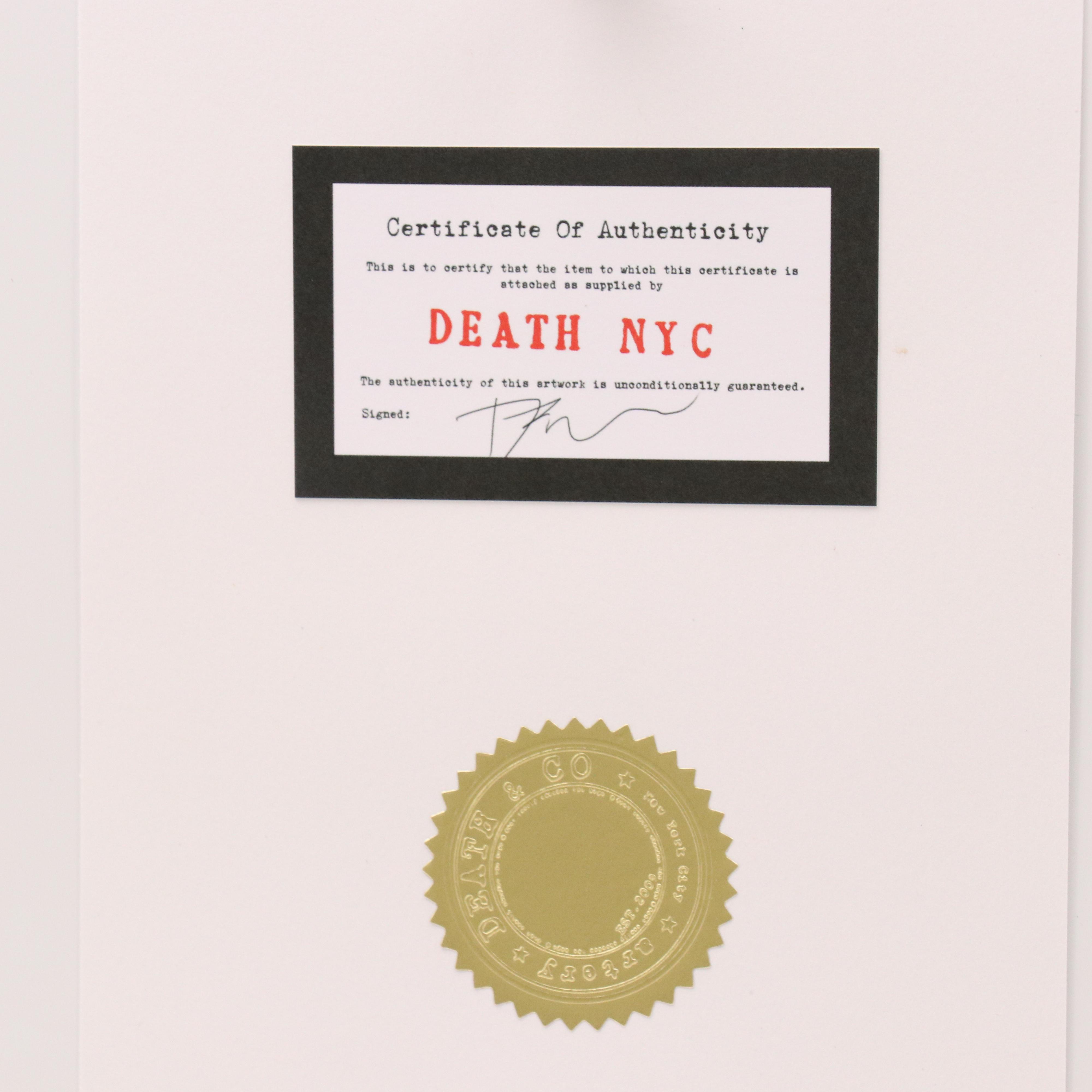 Death NYC Pop Art Graphic Print "I Love You to the Moon and Back," 2025