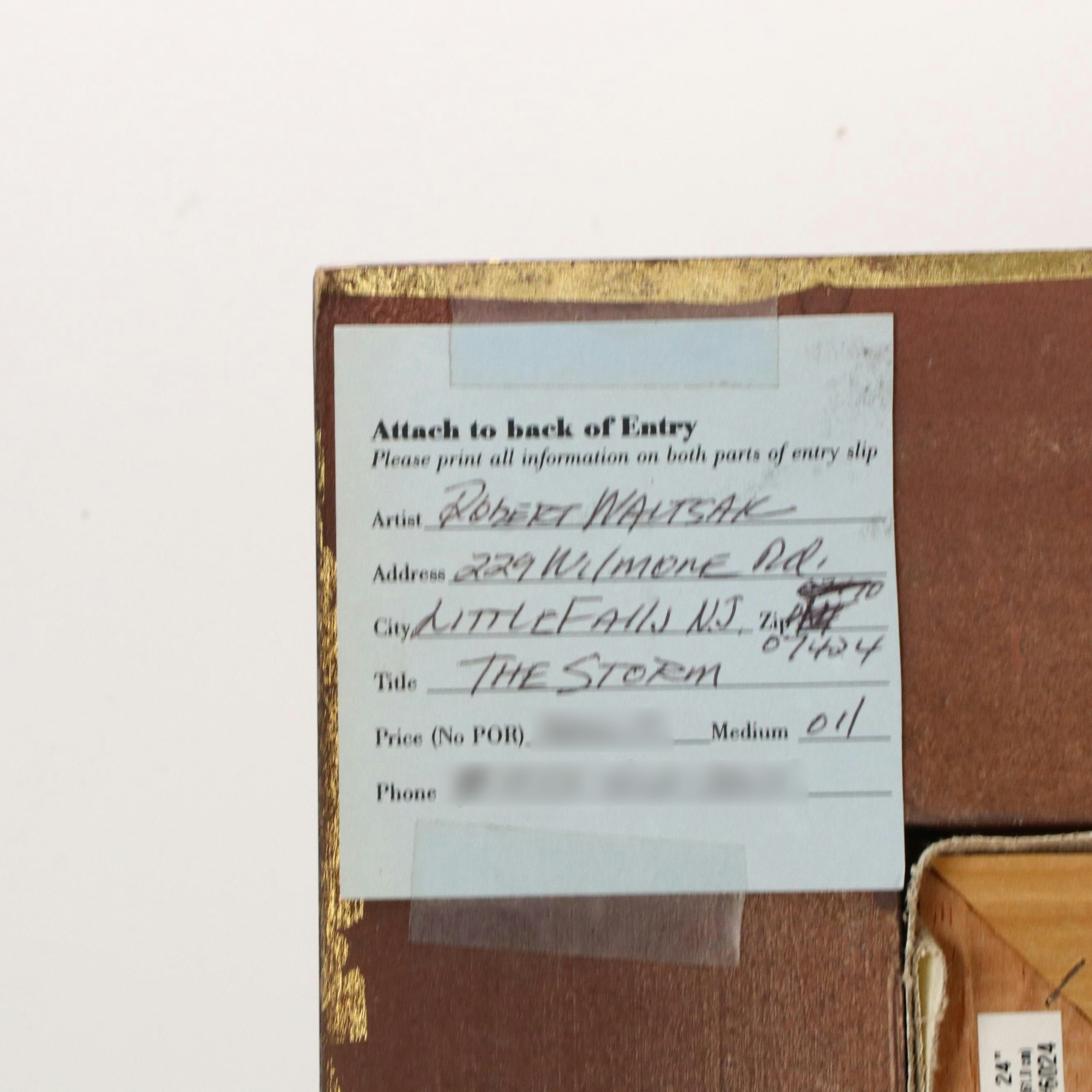 Robert Waltsak Mountainous Landscape Oil Painting of Pastoral Scene "The Storm"