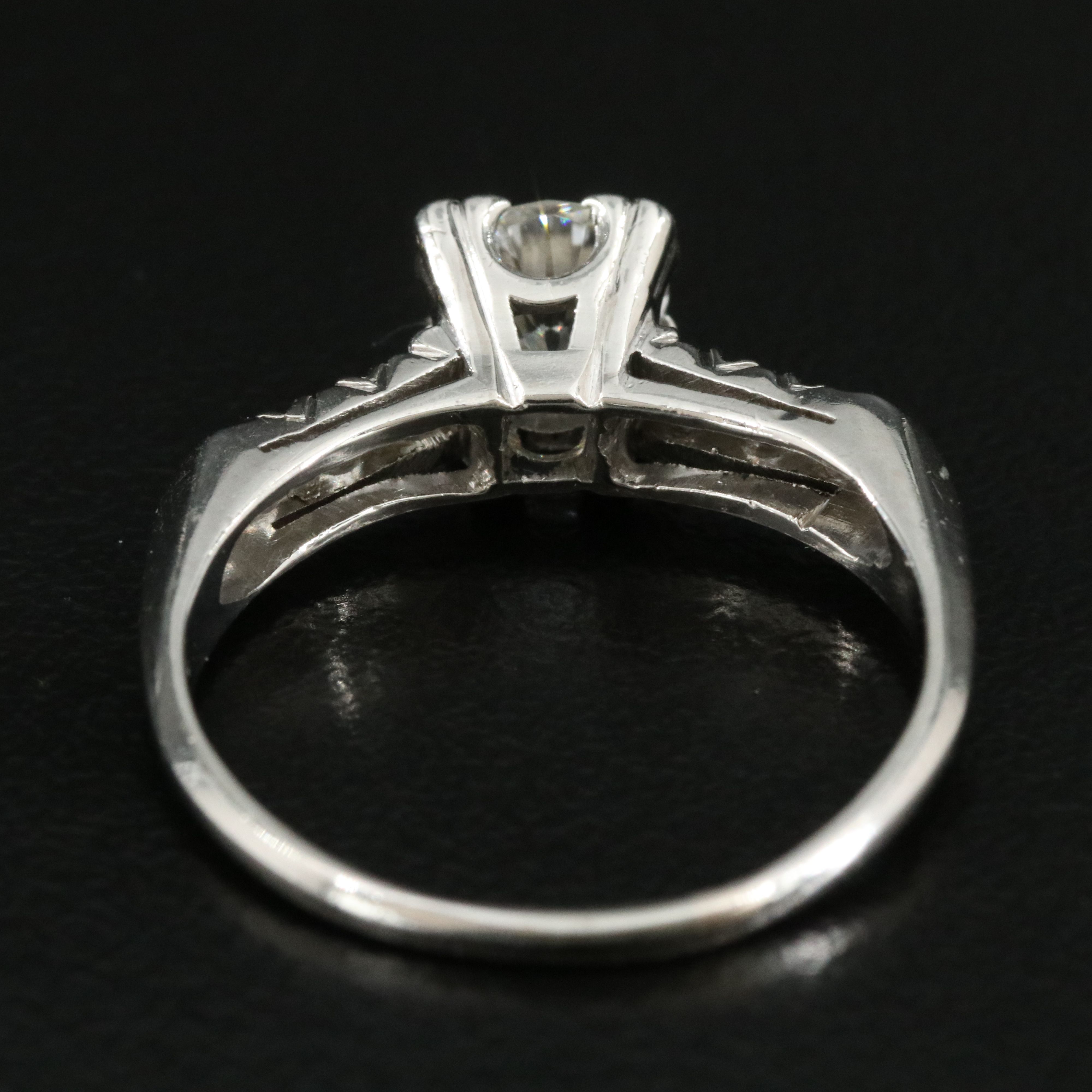 Vintage Platinum 0.87 Diamond Ring