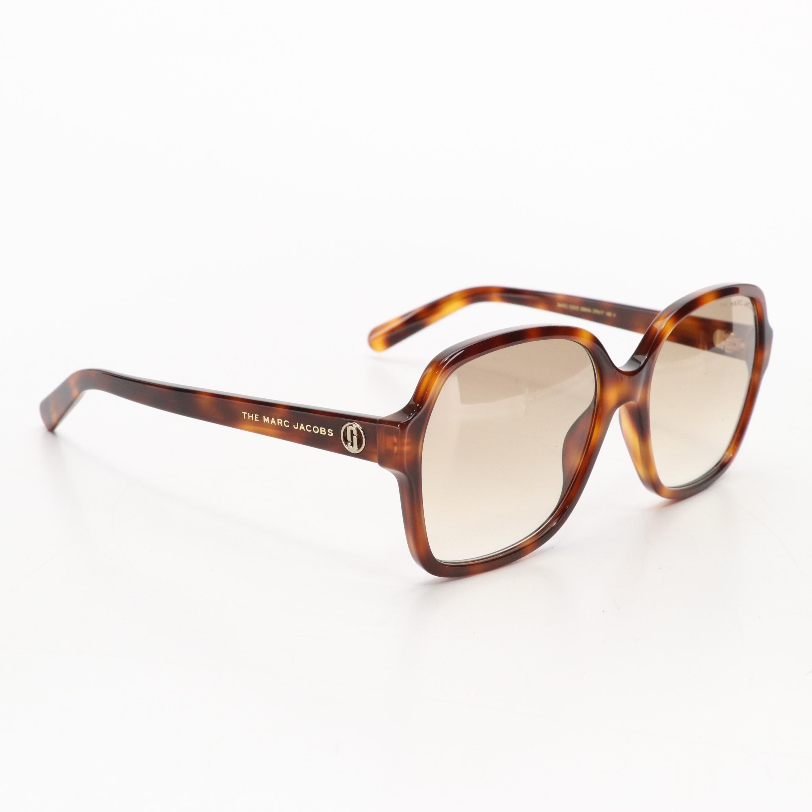 Marc Jacobs MARC 526/S 086HA Havana Brown Oversized Square Sunglasses in Case