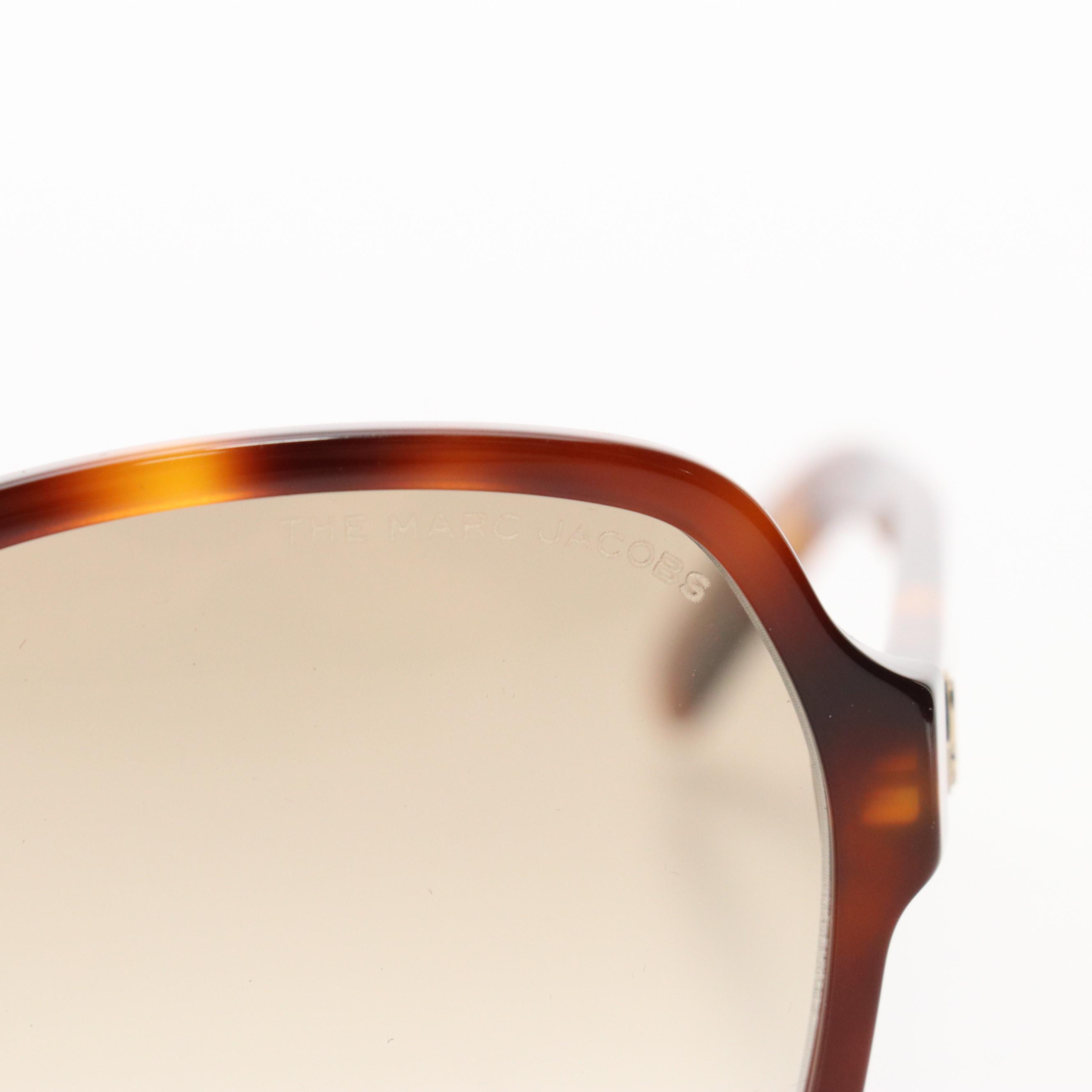 Marc Jacobs MARC 526/S 086HA Havana Brown Oversized Square Sunglasses in Case