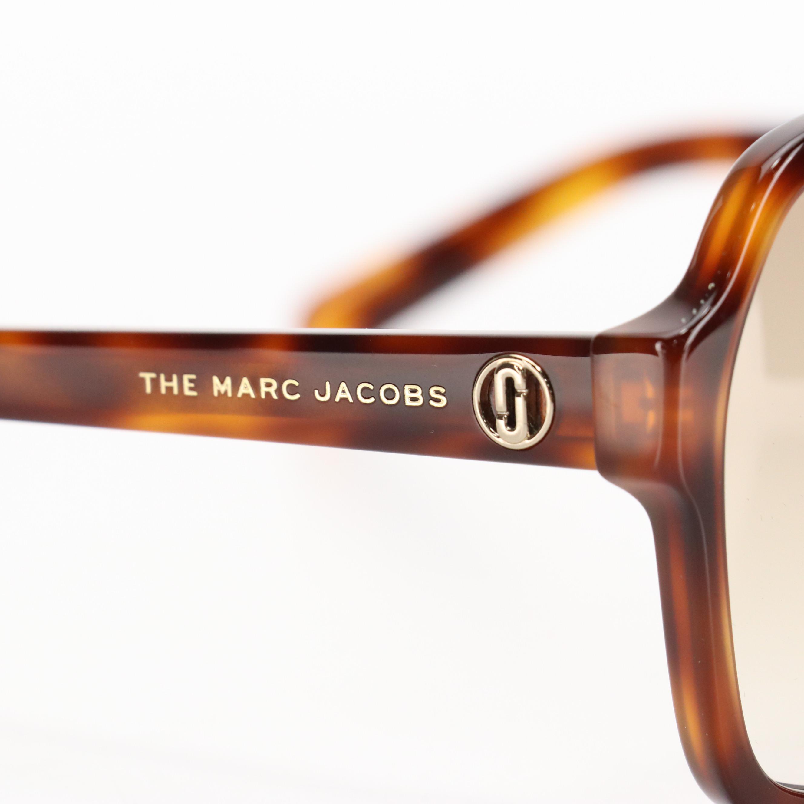 Marc Jacobs MARC 526/S 086HA Havana Brown Oversized Square Sunglasses in Case