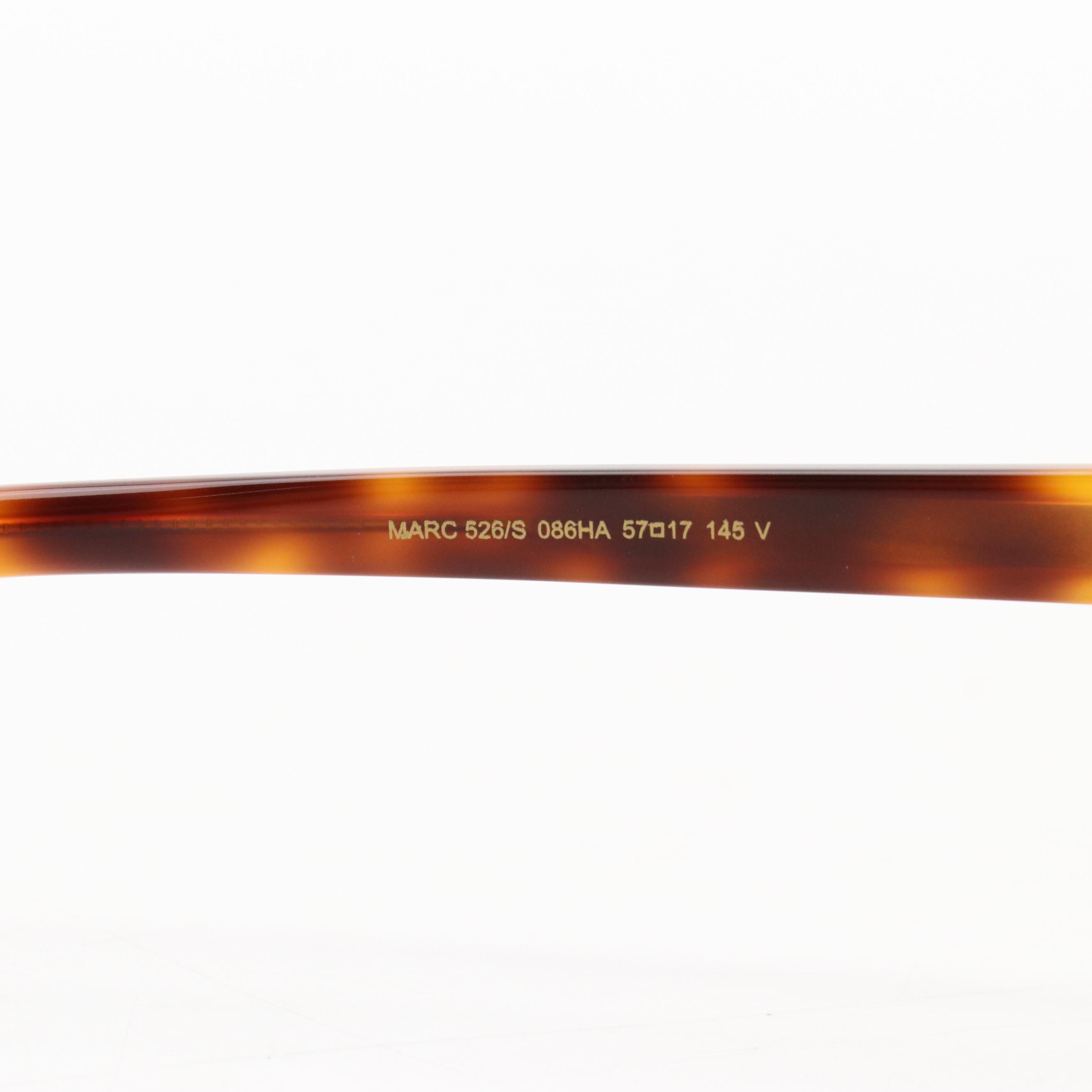 Marc Jacobs MARC 526/S 086HA Havana Brown Oversized Square Sunglasses in Case