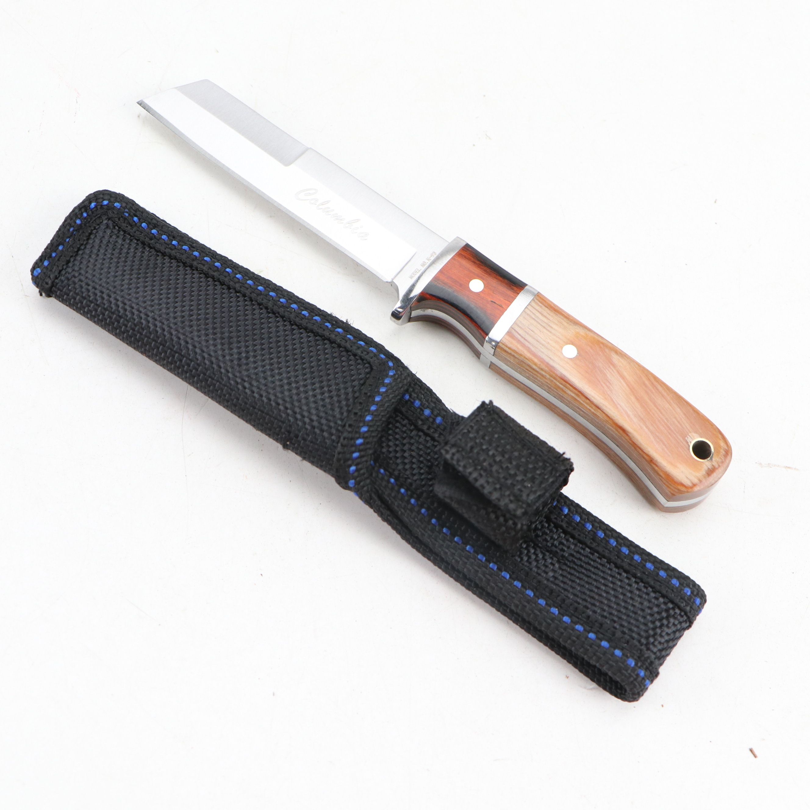 Damascus Steel and Antler Handled Skinner Knives with More