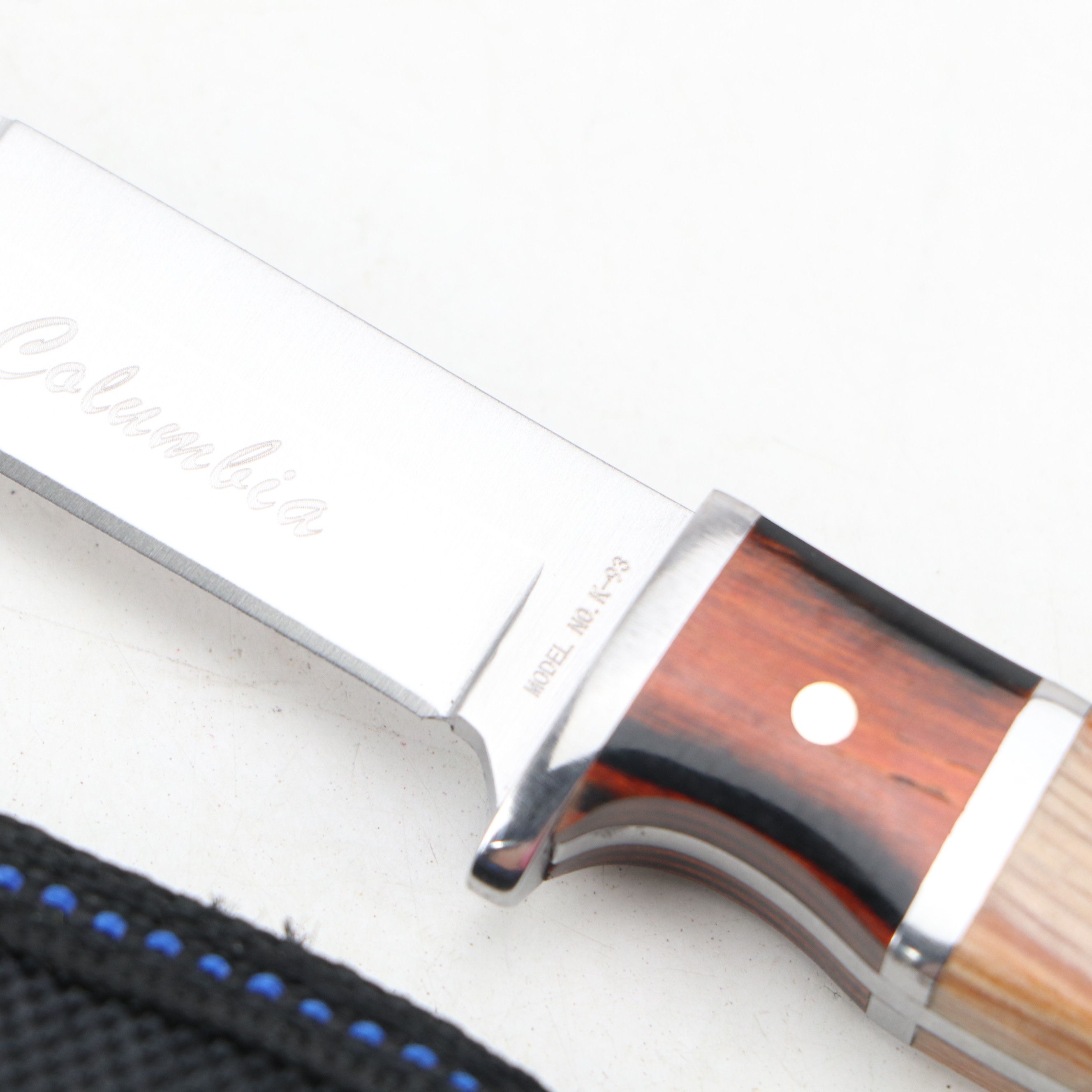 Damascus Steel and Antler Handled Skinner Knives with More