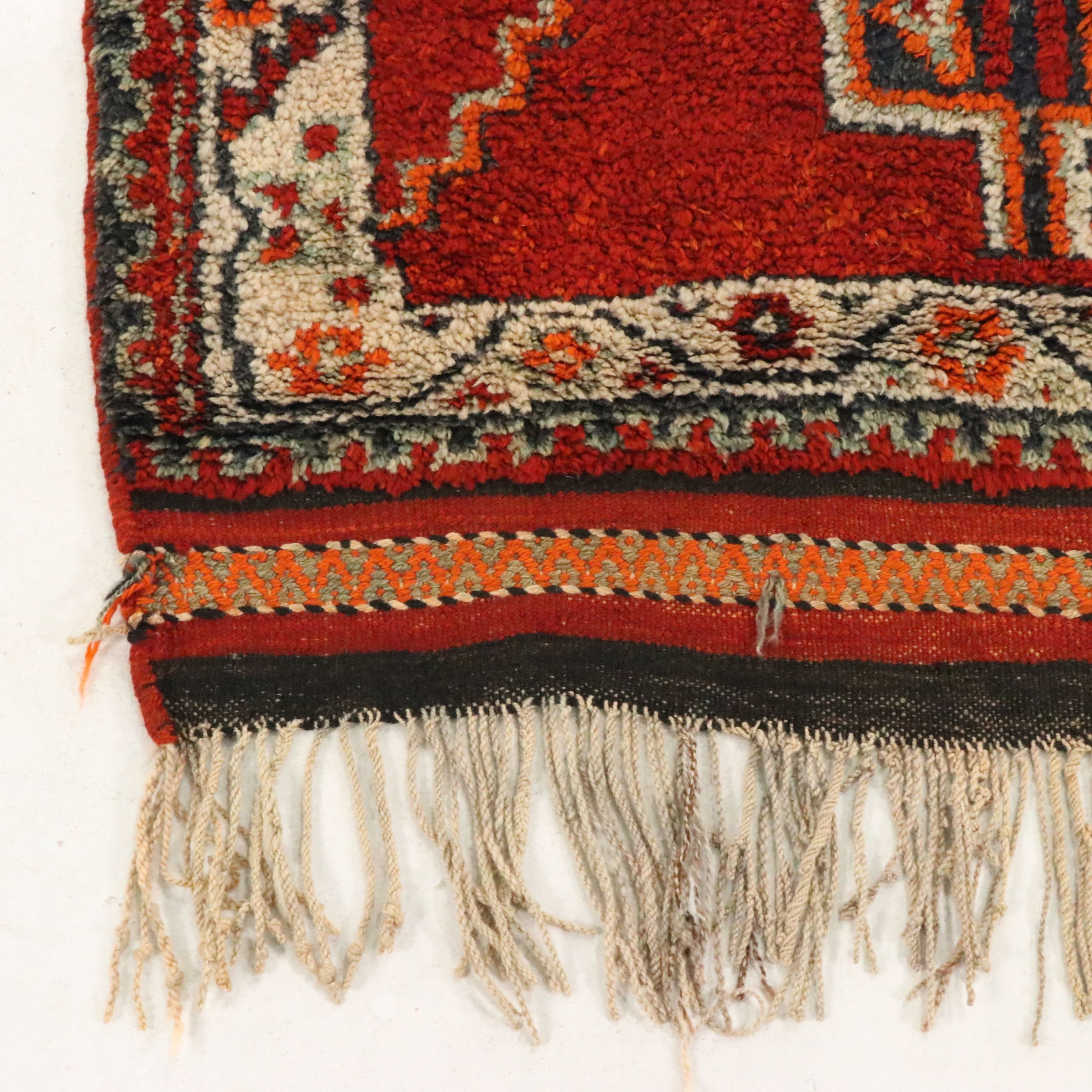 4'2 x 12'10 Hand-Knotted Moroccan Berber Long Rug