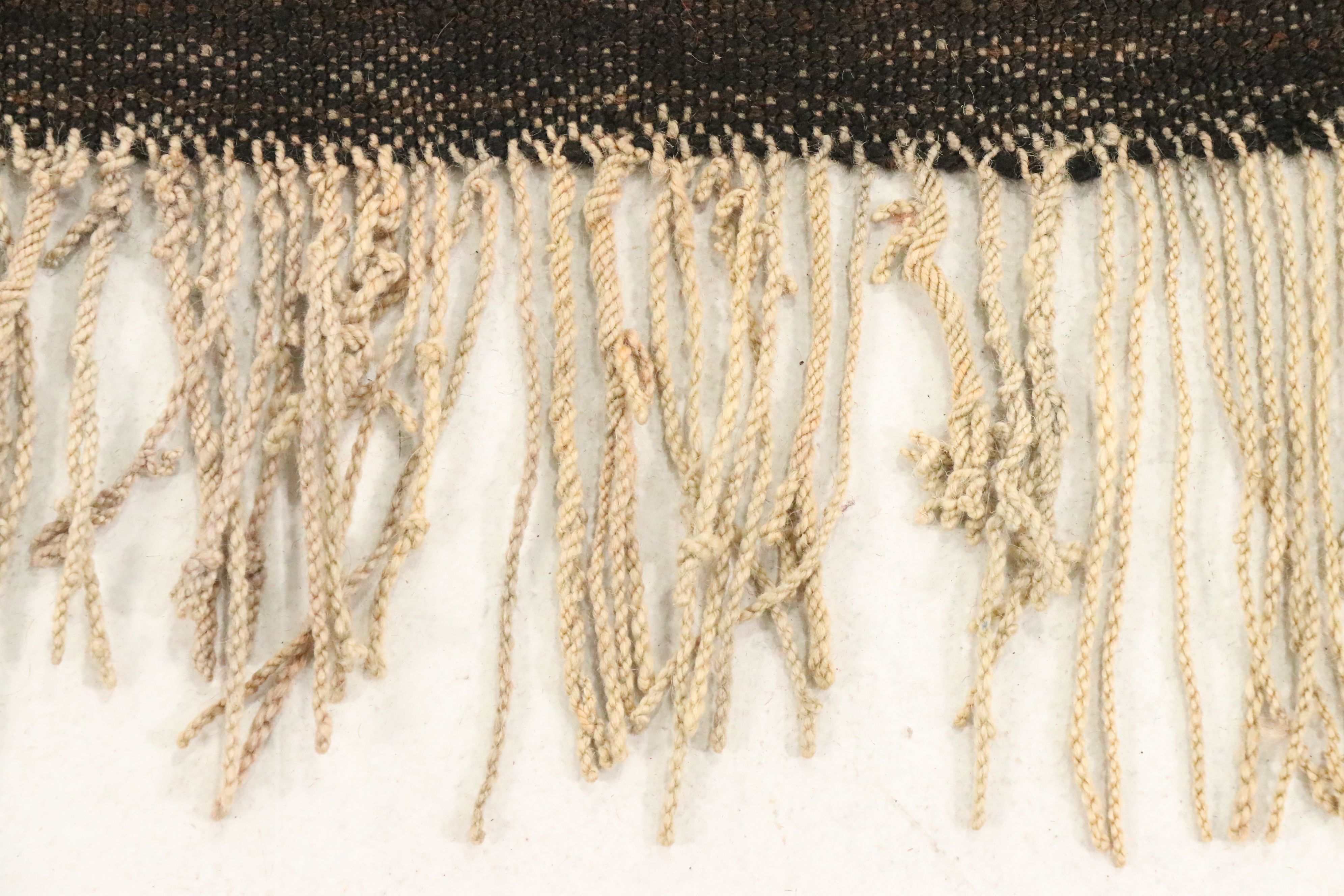 4'2 x 12'10 Hand-Knotted Moroccan Berber Long Rug