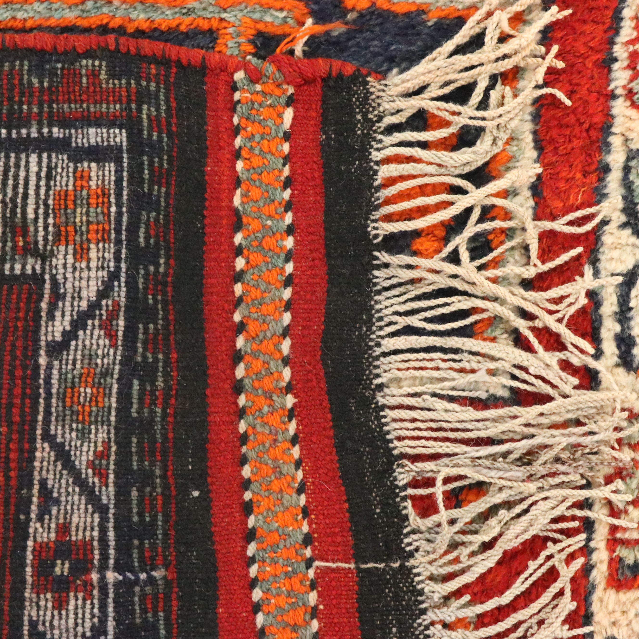 4'2 x 12'10 Hand-Knotted Moroccan Berber Long Rug