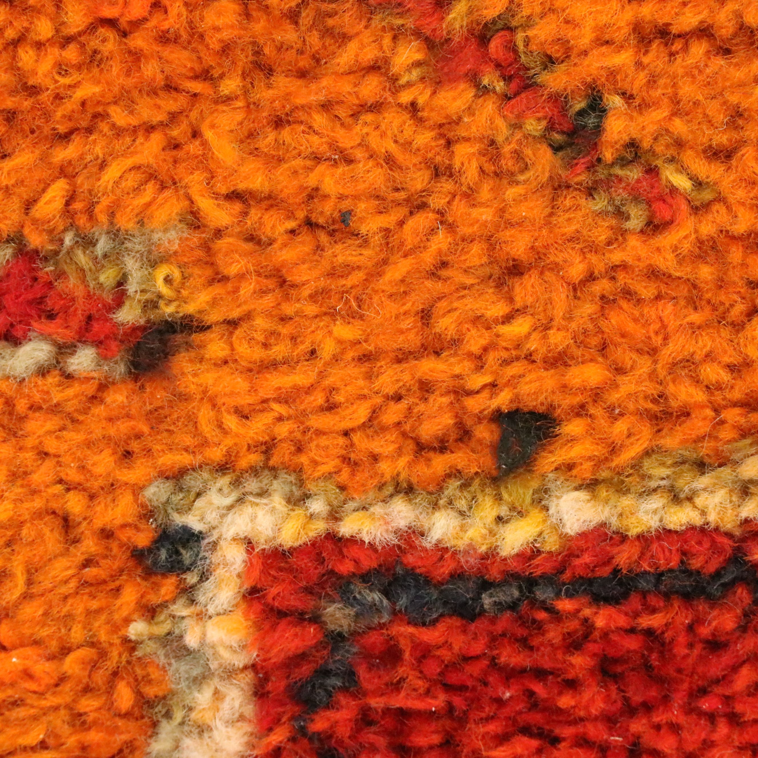 4'2 x 12'10 Hand-Knotted Moroccan Berber Long Rug