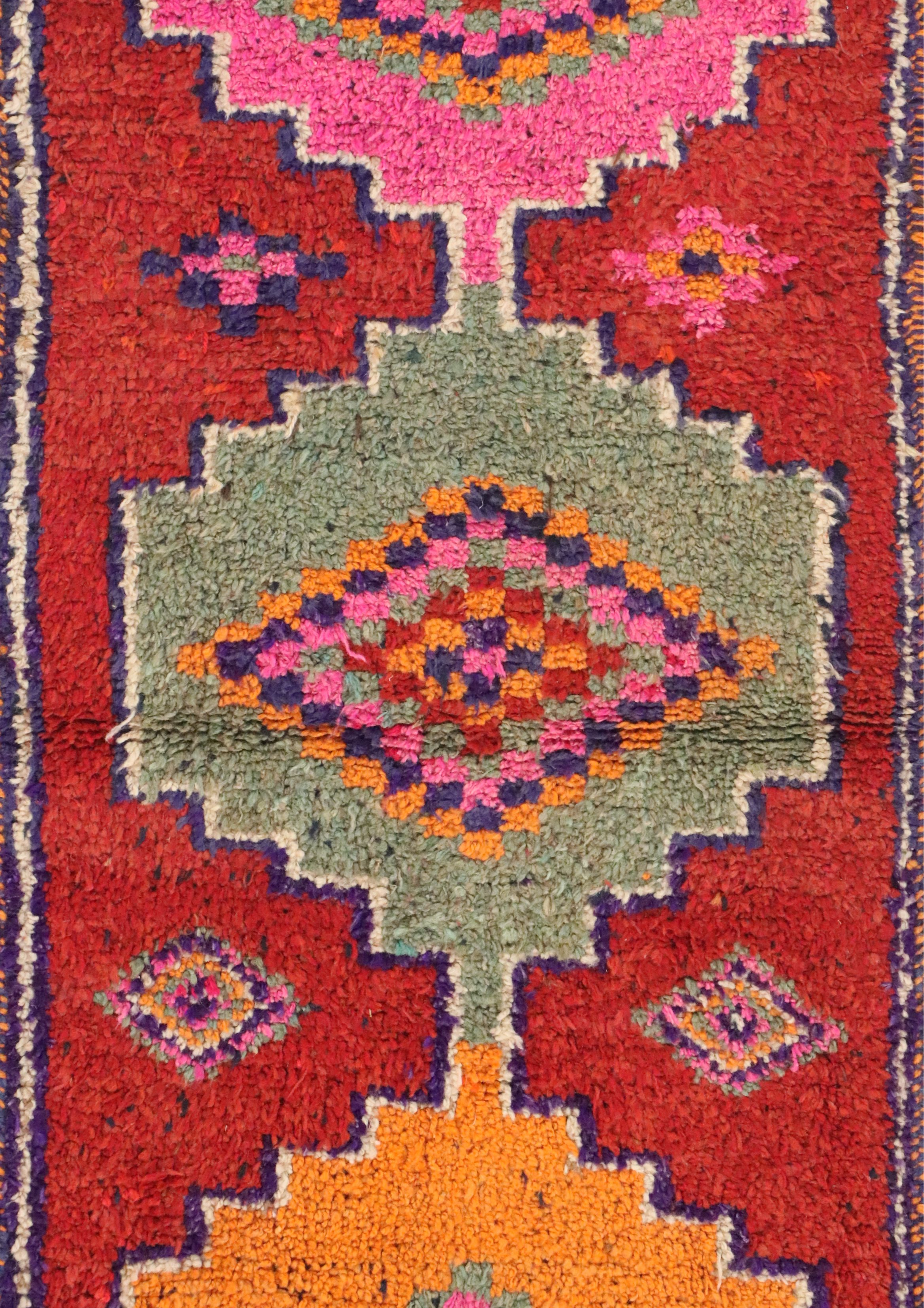 3'1 x 9'3 Hand-Knotted Moroccan Berber Long Rug