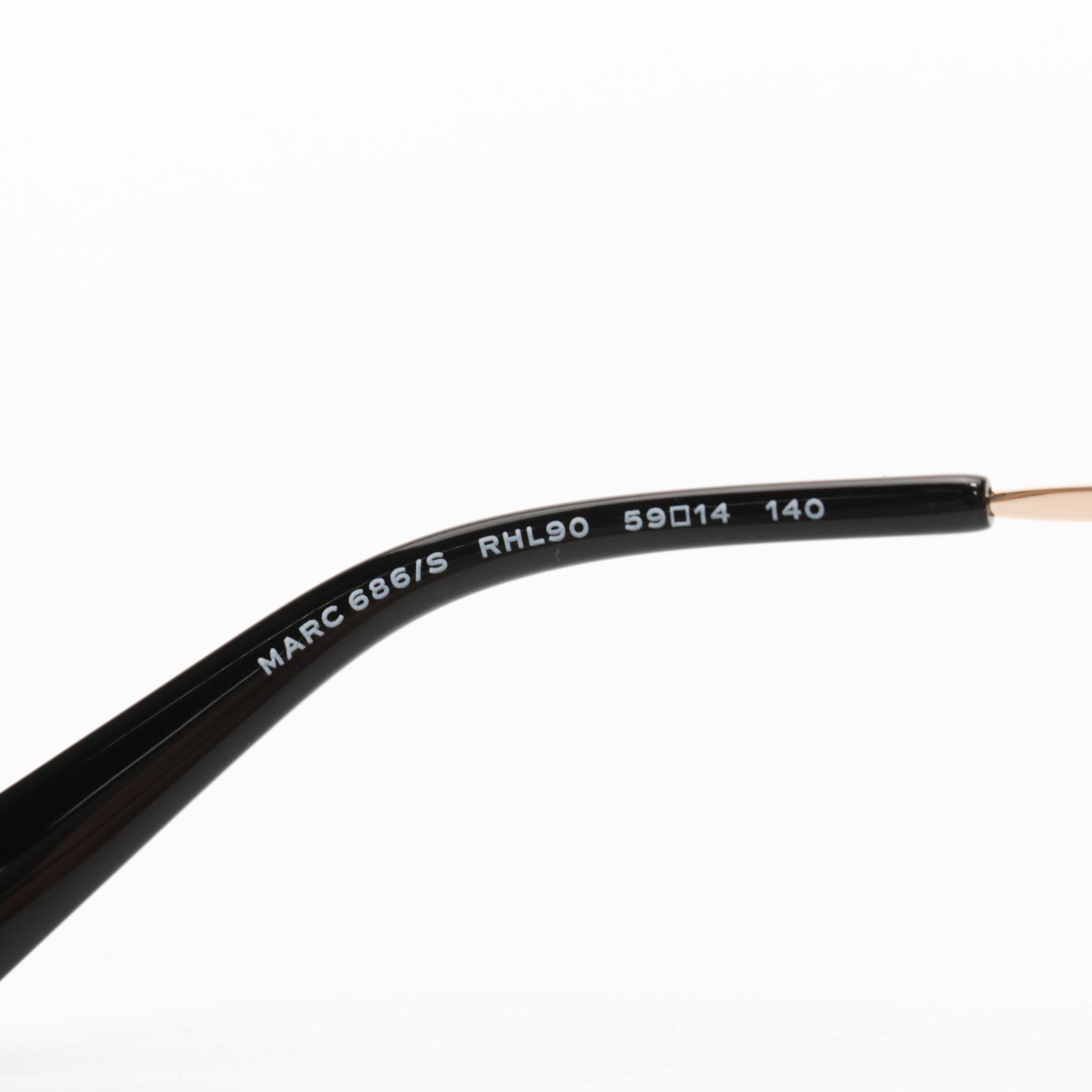 Marc Jacobs MARC-686/S Gold Framed Pilot Sunglasses with Case