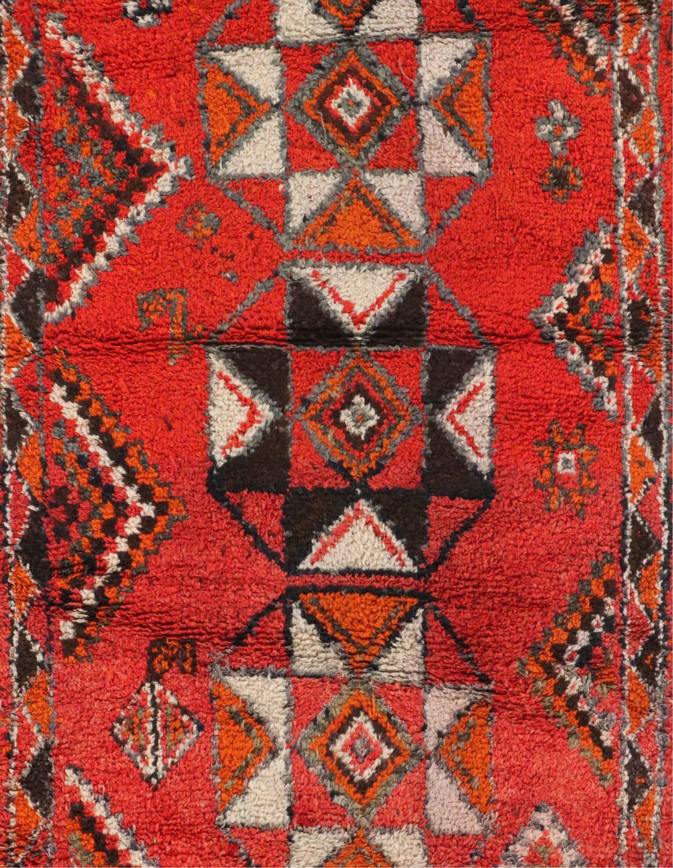 3'8 x 12'7 Hand-Knotted Moroccan Berber Long Rug
