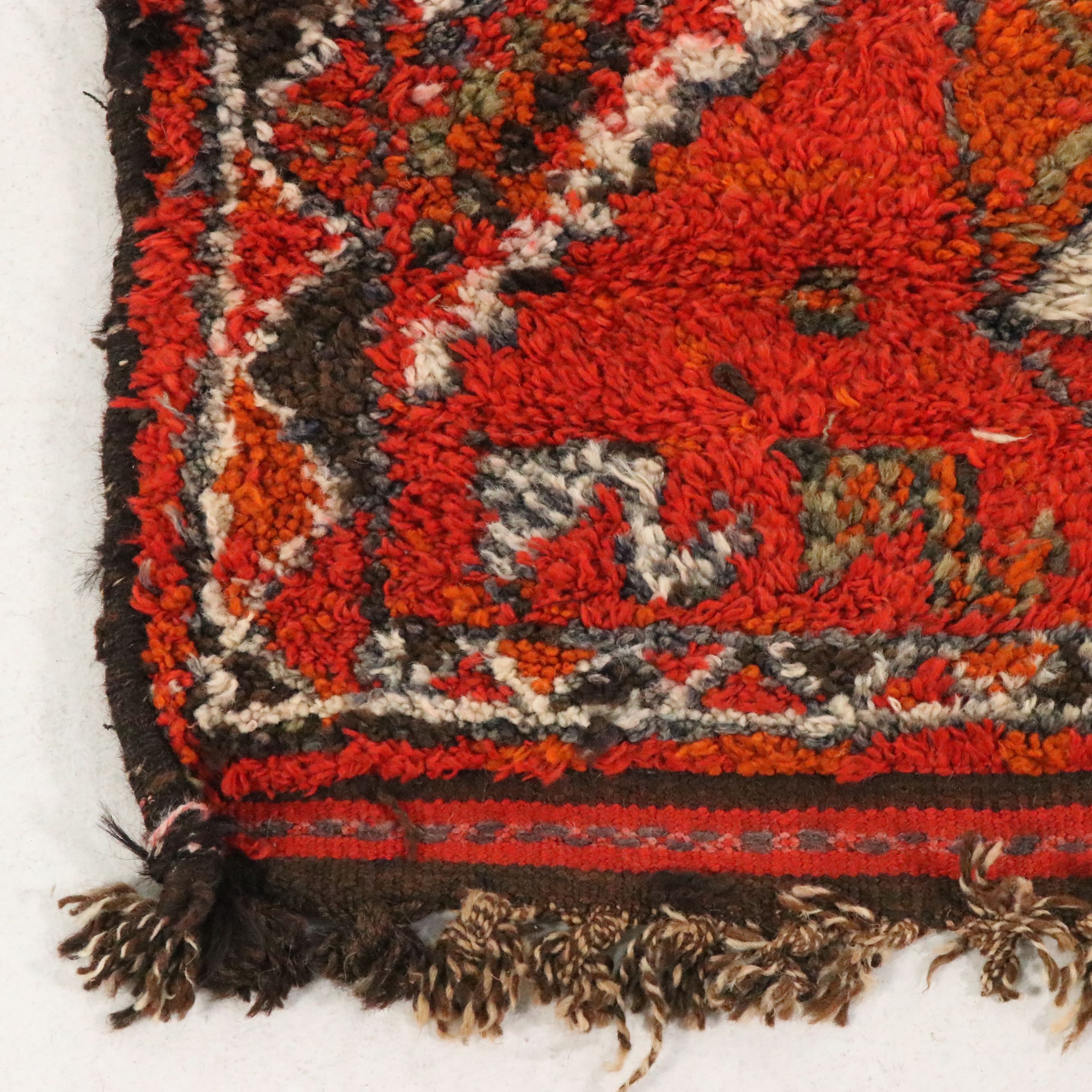 3'8 x 12'7 Hand-Knotted Moroccan Berber Long Rug