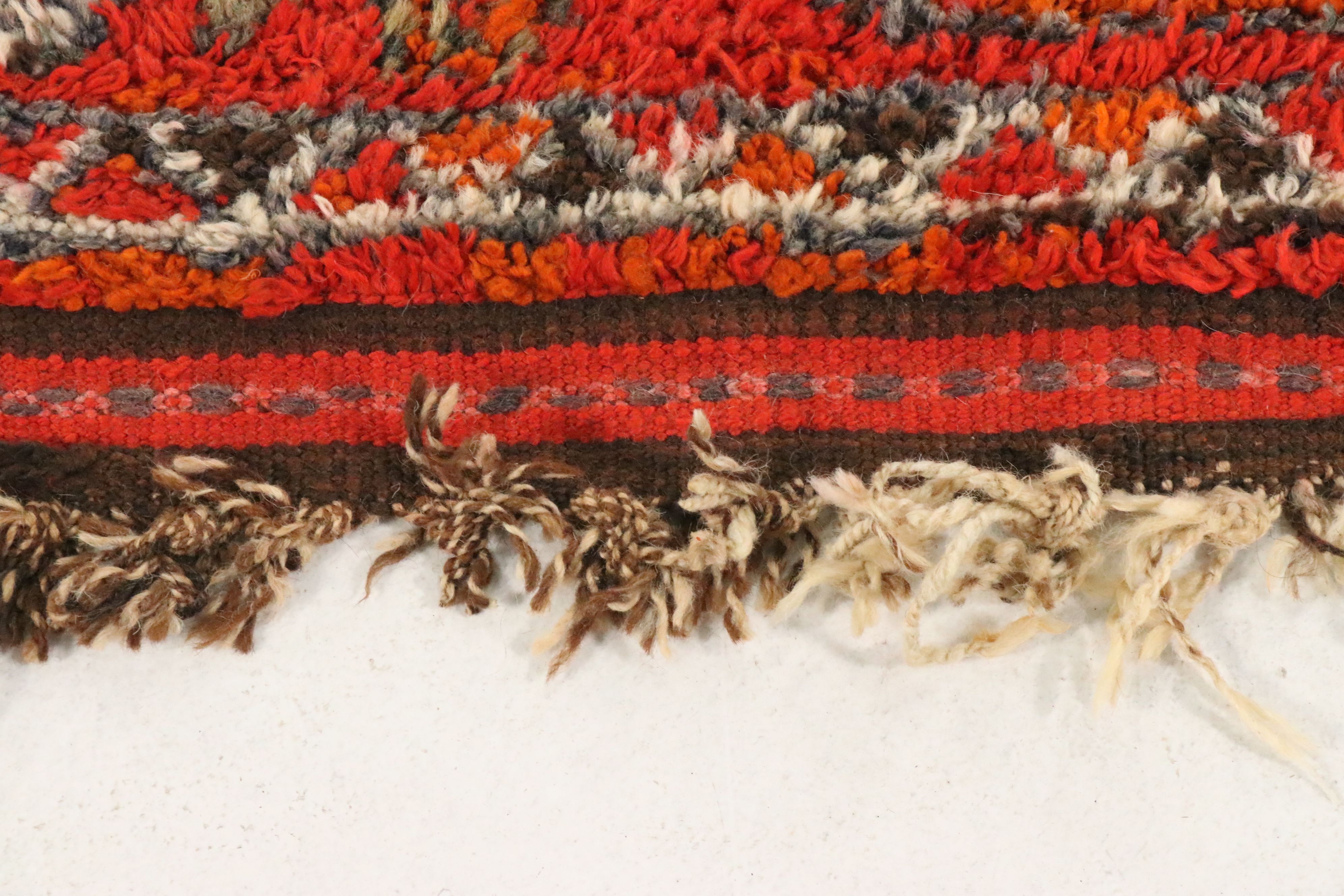 3'8 x 12'7 Hand-Knotted Moroccan Berber Long Rug