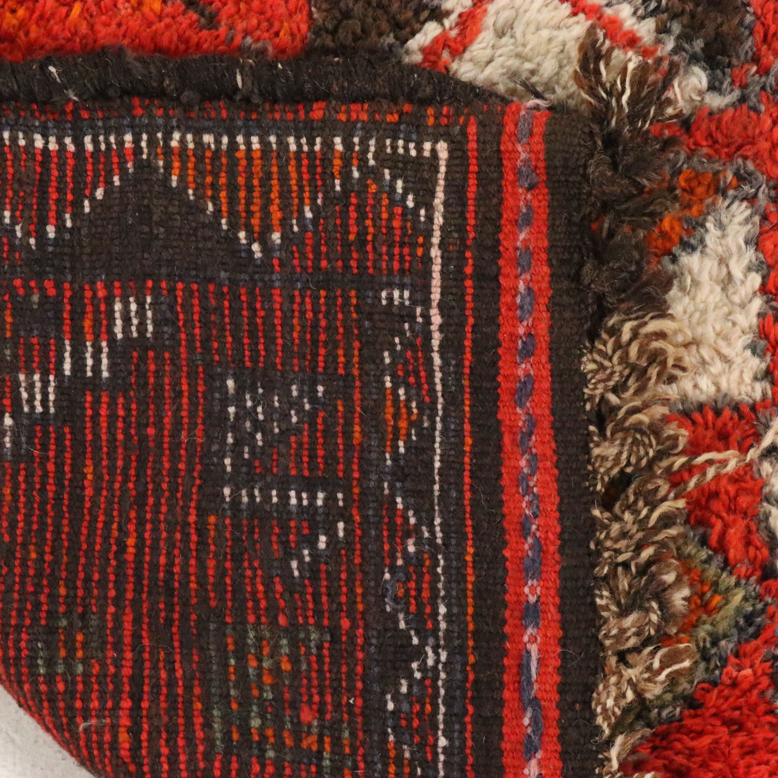 3'8 x 12'7 Hand-Knotted Moroccan Berber Long Rug