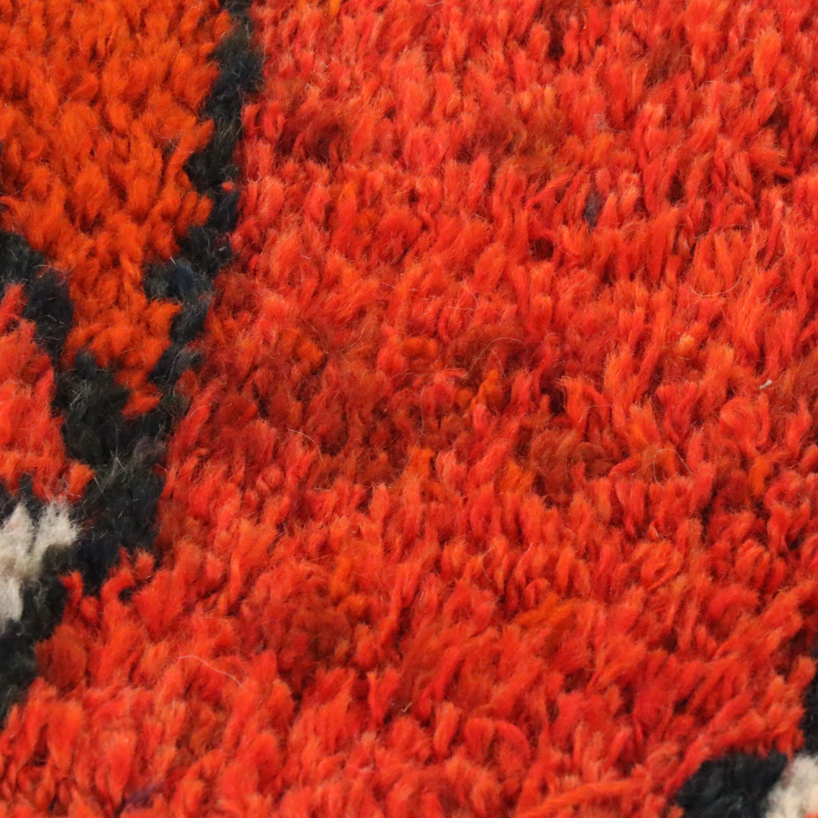 3'8 x 12'7 Hand-Knotted Moroccan Berber Long Rug