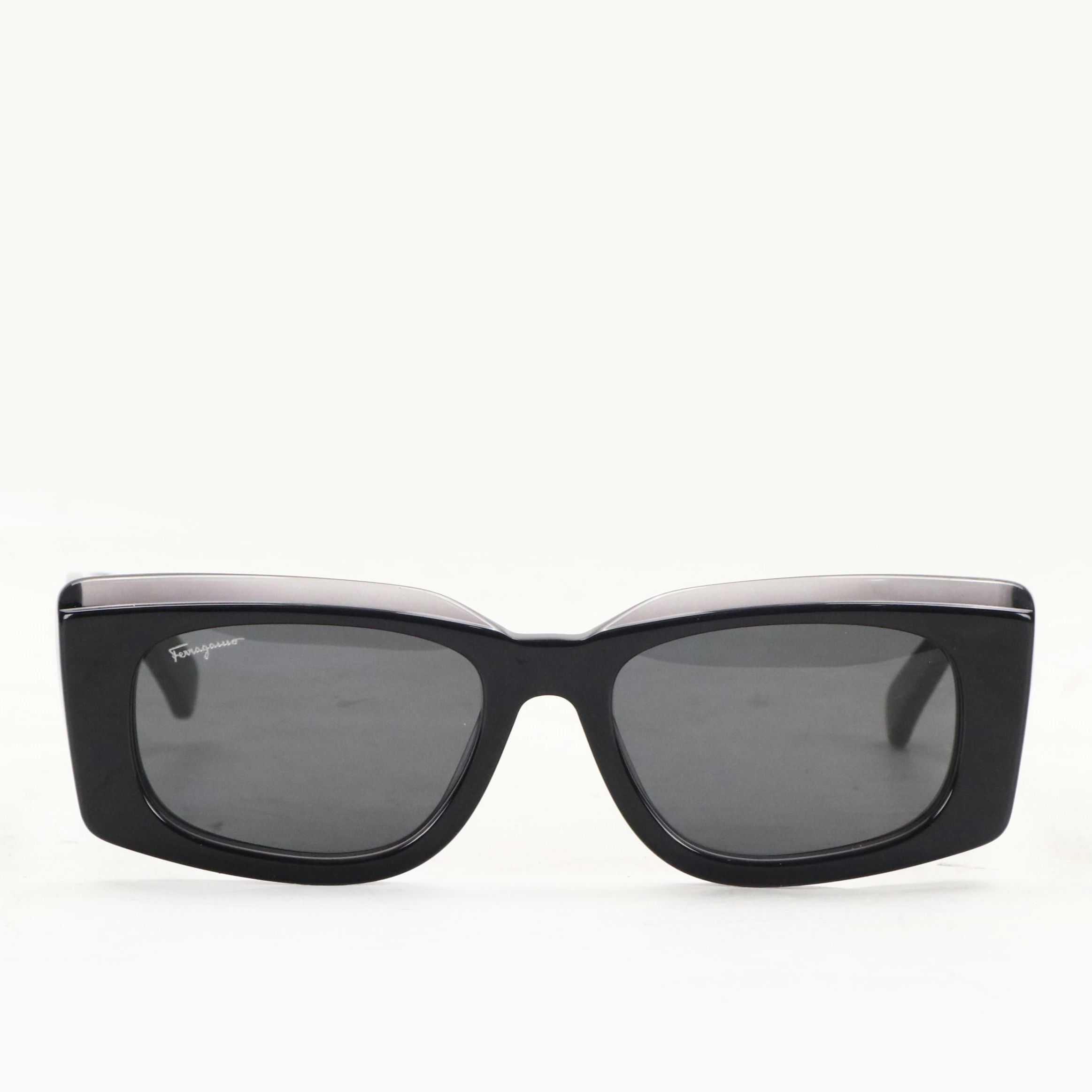 Salvatore Ferragamo SF1079S Black Rectangular Framed Sunglasses with Case & Box