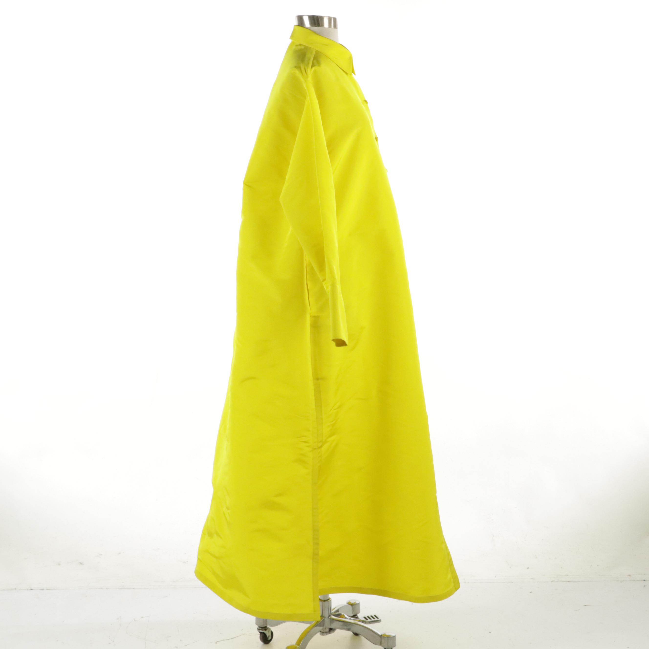 Valentino Garavani Silk Faille Full Length Coat